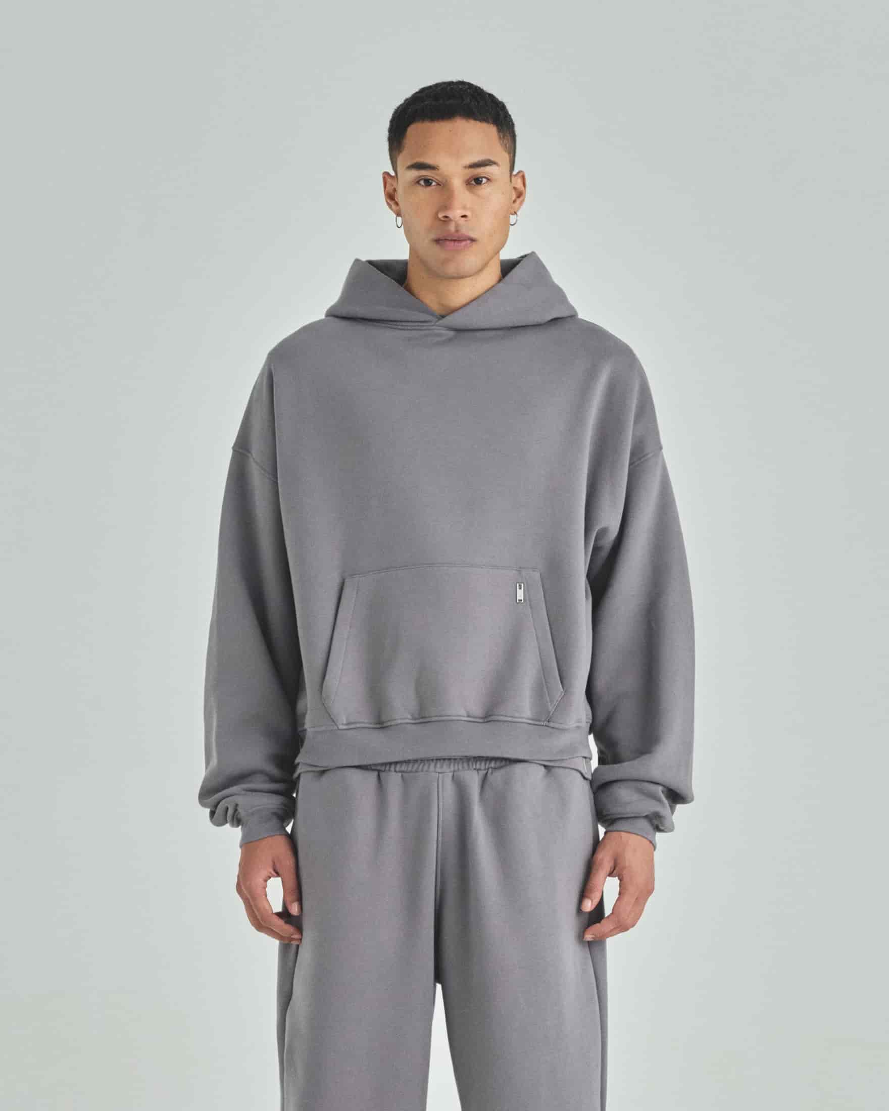 Blanks Boxy Fit Hoodie Gray - miniatura 2