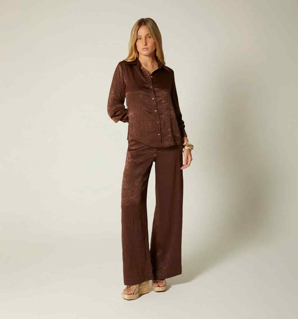 Pantalon palazzo tiro alto - miniatura 2