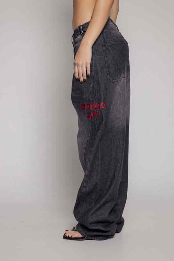 Baggy Remainder Dama Stone-Negro - miniatura 8