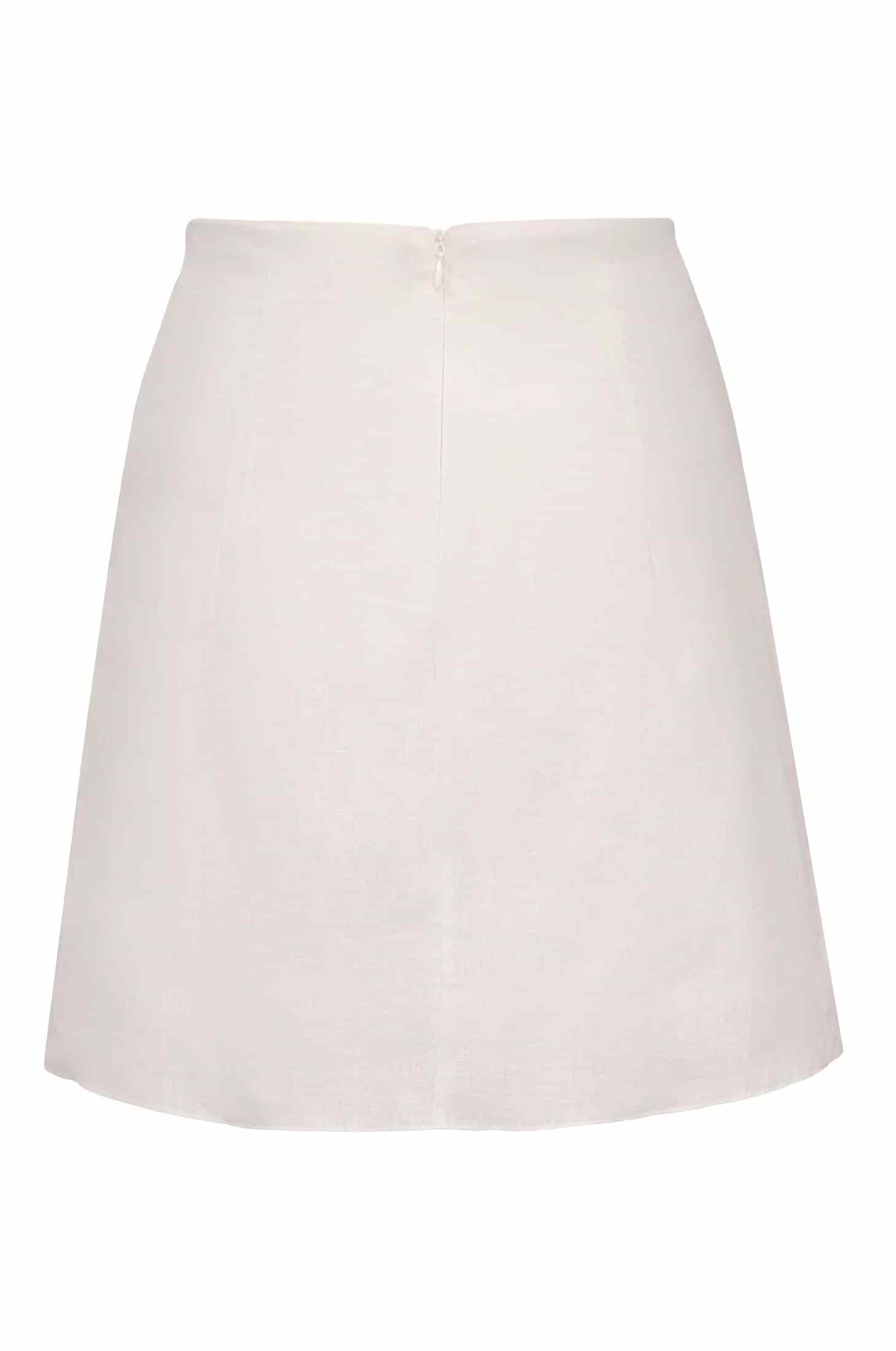 Carmelita Linen Mini Skirt / Fuchsia Palm - miniatura 2