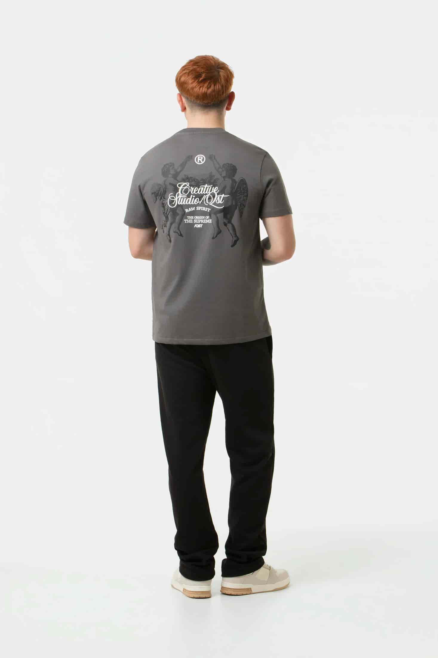 CAMISETA ESPECIAL ESTAMPADO LOCALIZADO COLOR NEGRO-GRIS - miniatura 5