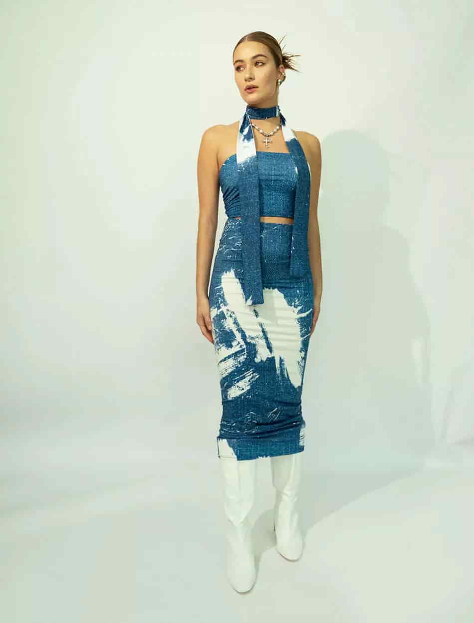 Long Skirt in Brushstroke - miniatura 2