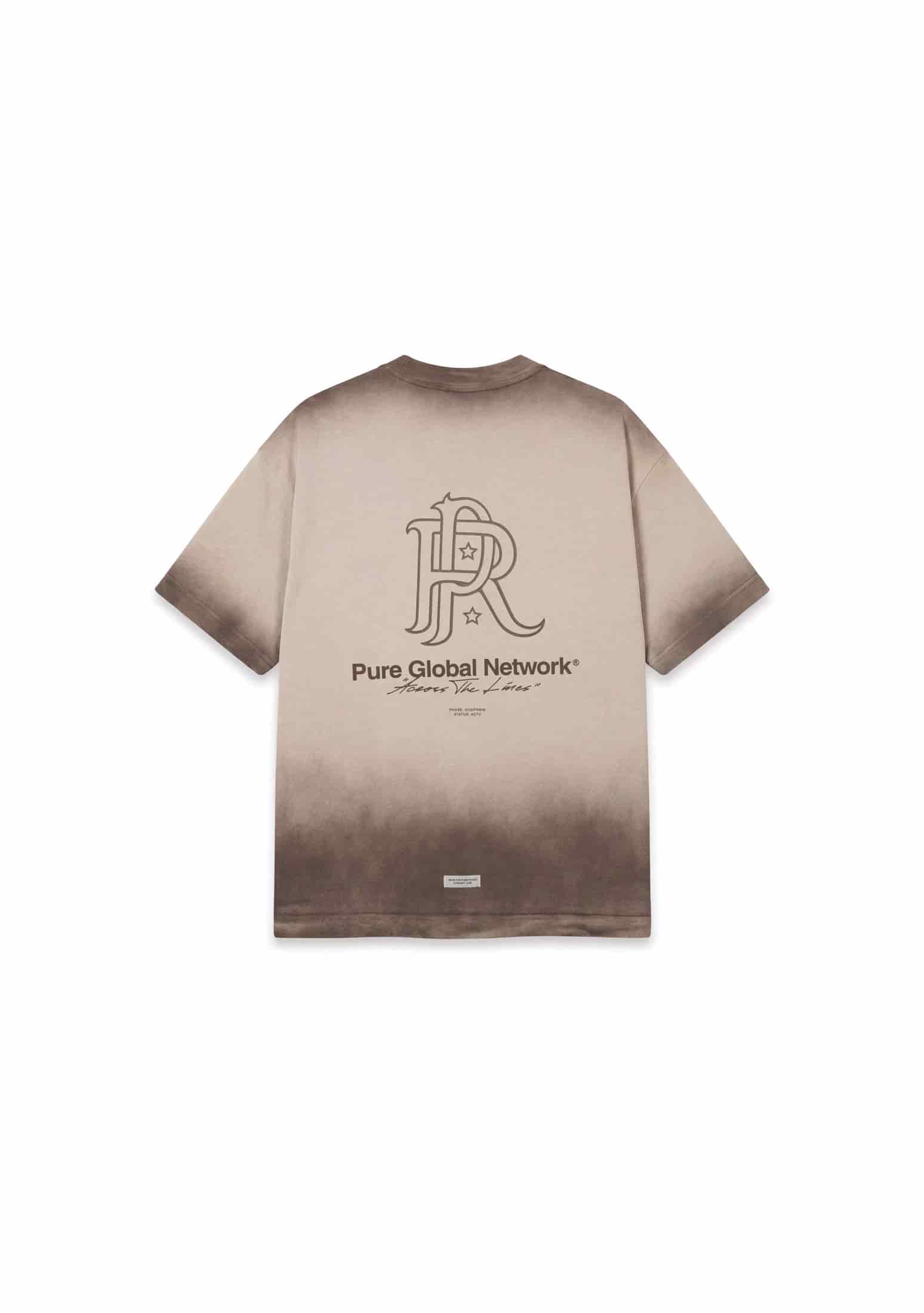 Across The Lines Brown Washed T-Shirt - miniatura 1