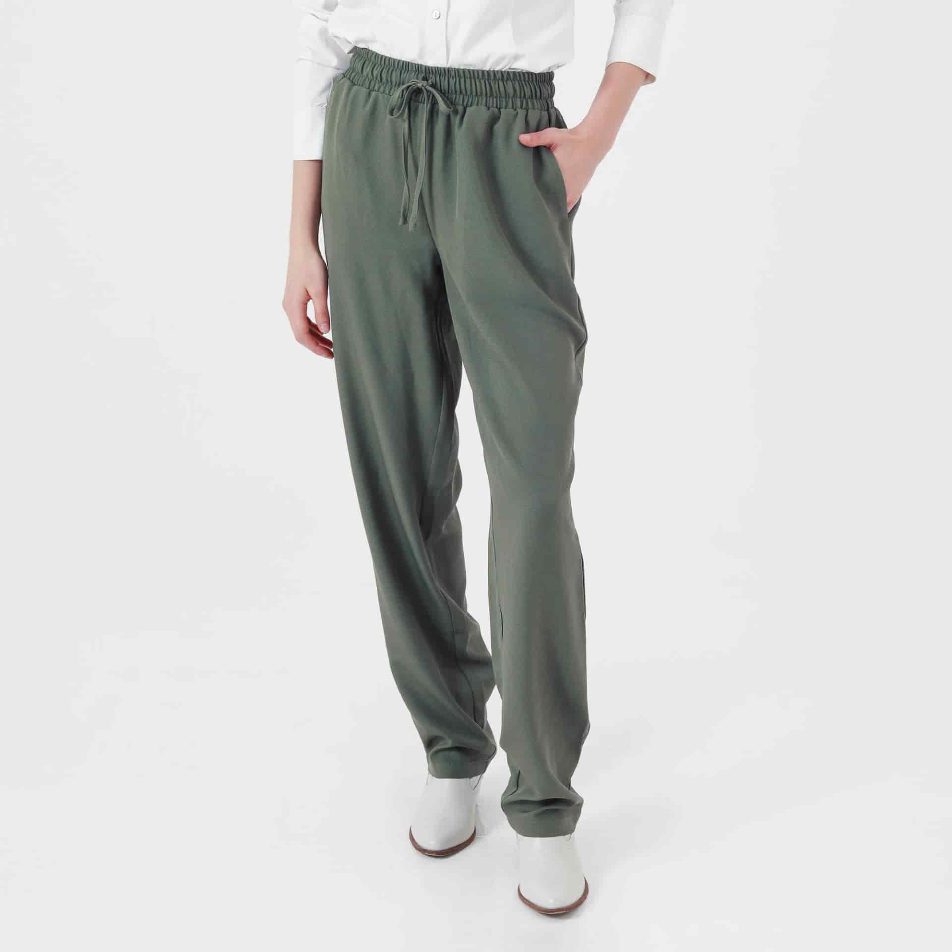 Pantalón básico bota recta cintura elástica - miniatura 1