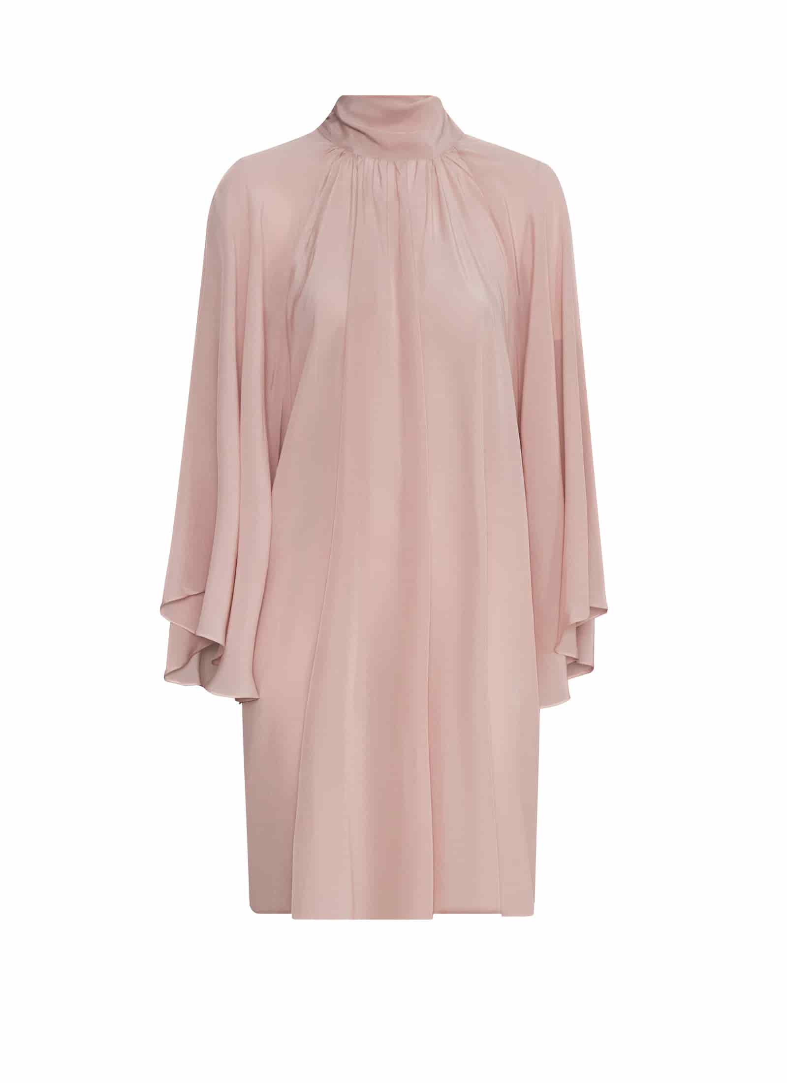 Boho Crepe Chine Mini Dress / Dust Pink - miniatura 1