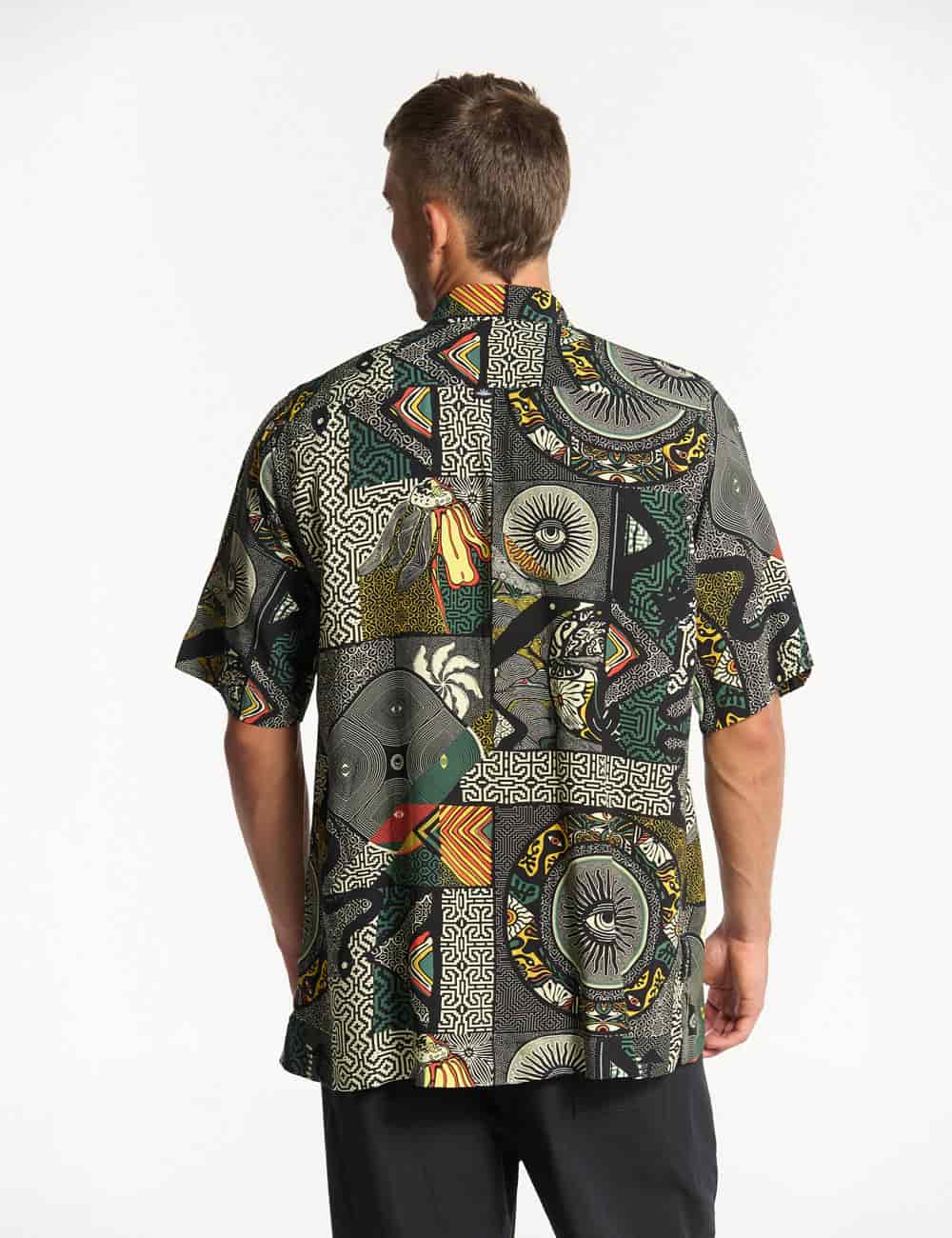 Camisa Oversize Kené multicolor Hombre - miniatura 2