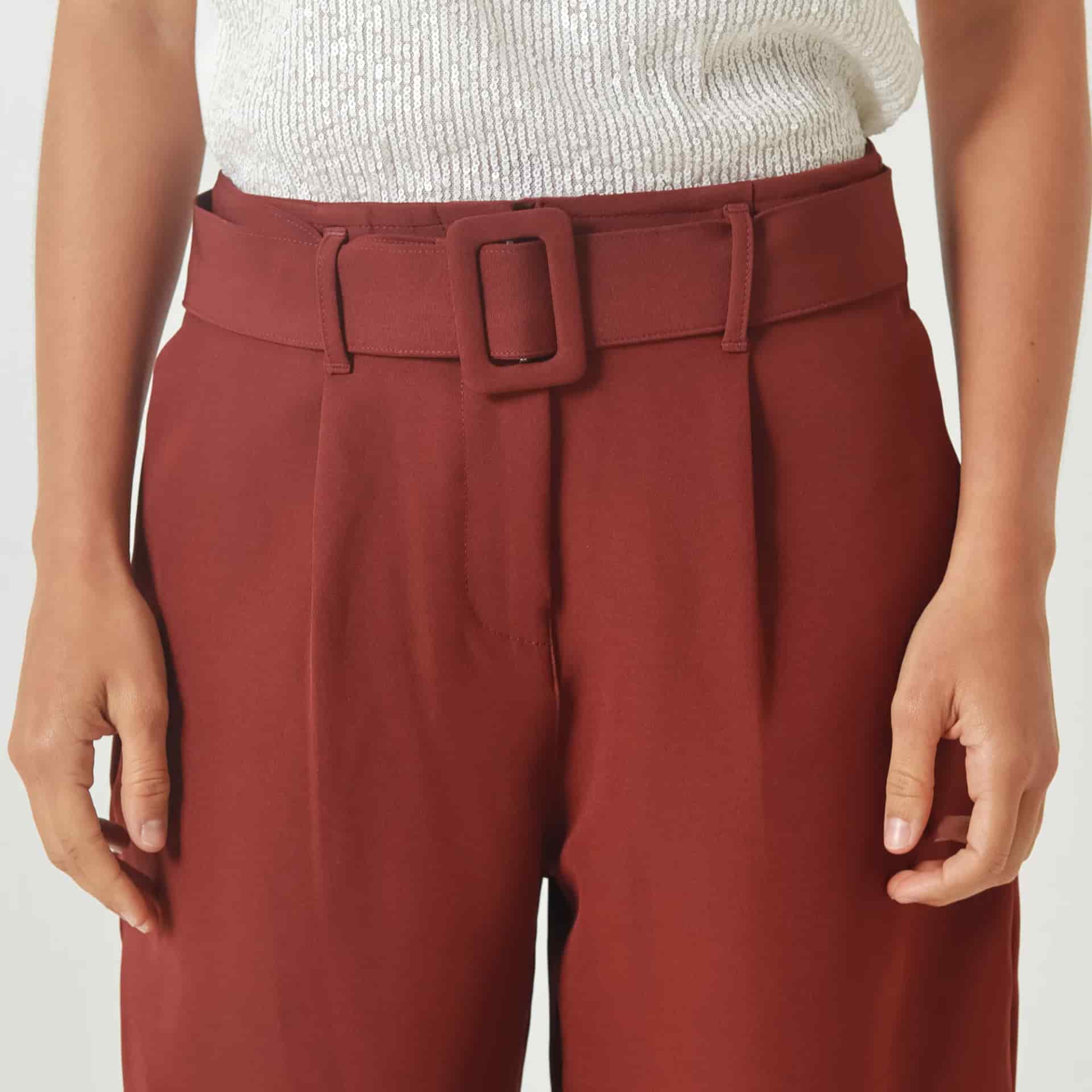 Pantalon Tiro Alto Bota Palazzo - miniatura 5