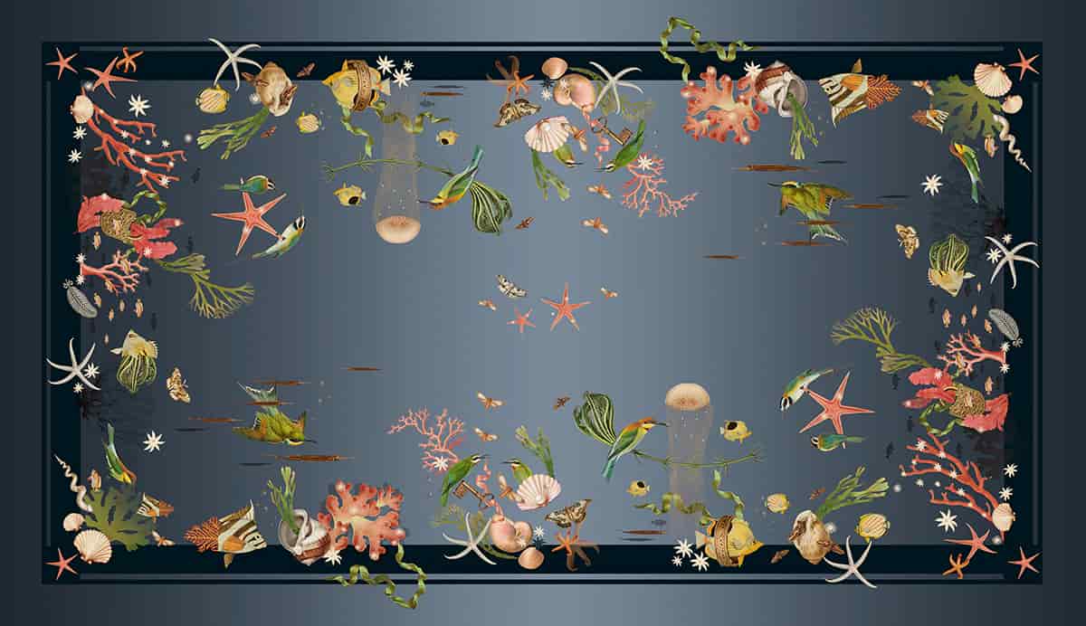 Mantel -  Coralina Blue - miniatura 3