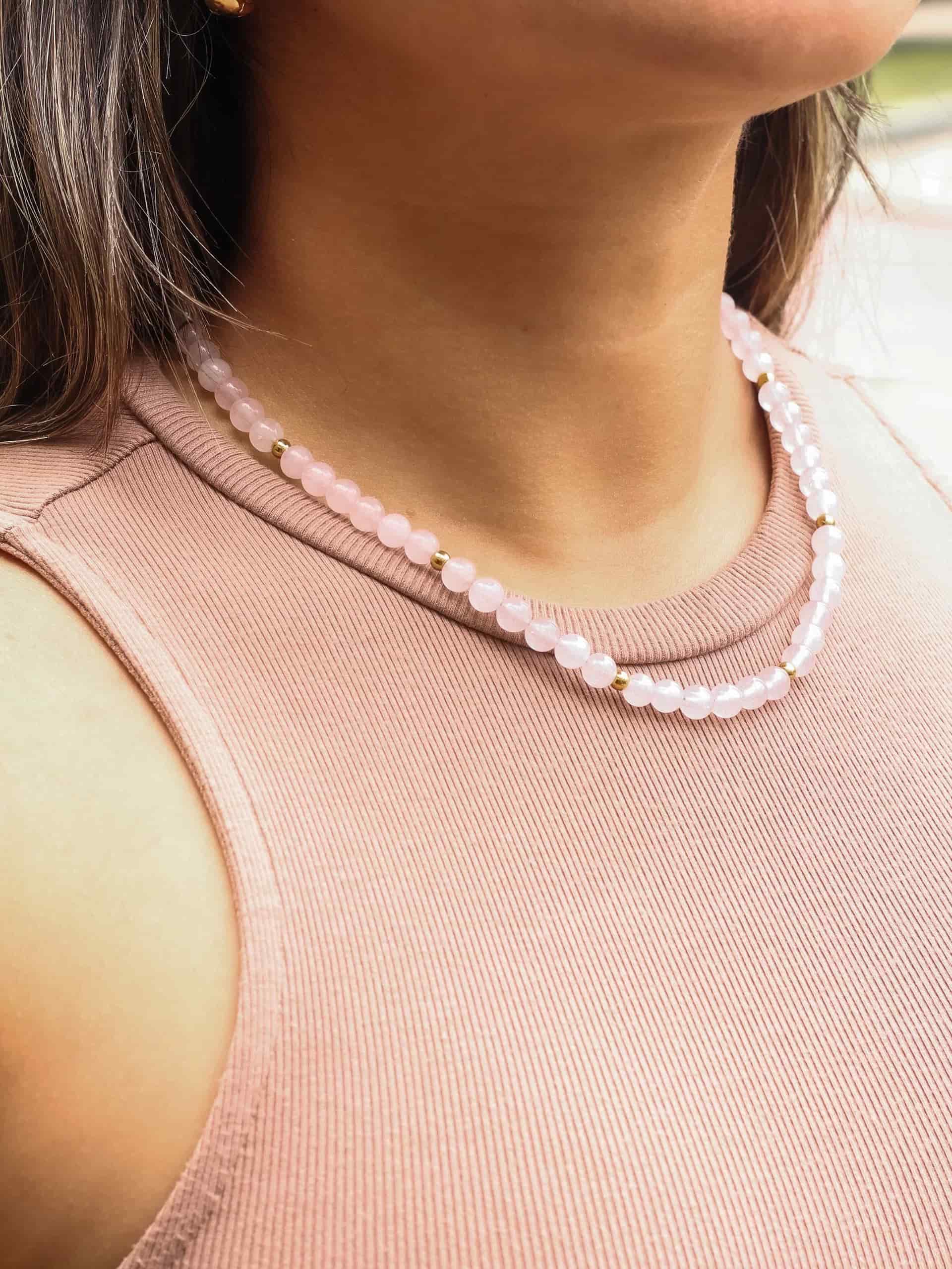 Choker Cuarzo Rosa 6mm - miniatura 2
