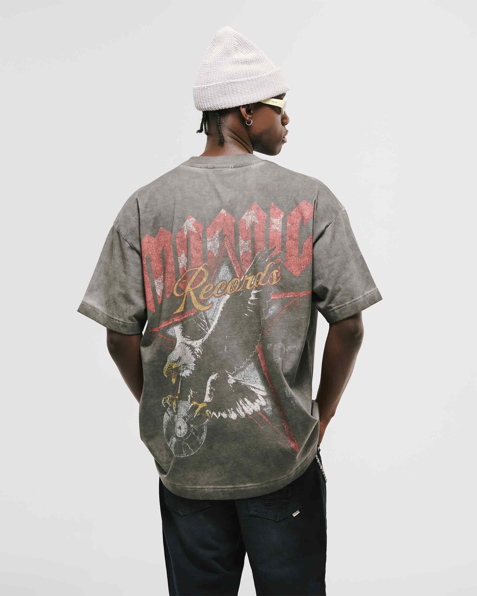 Camiseta Oversized Monoic Eagle - Gris Desgastado - miniatura 2