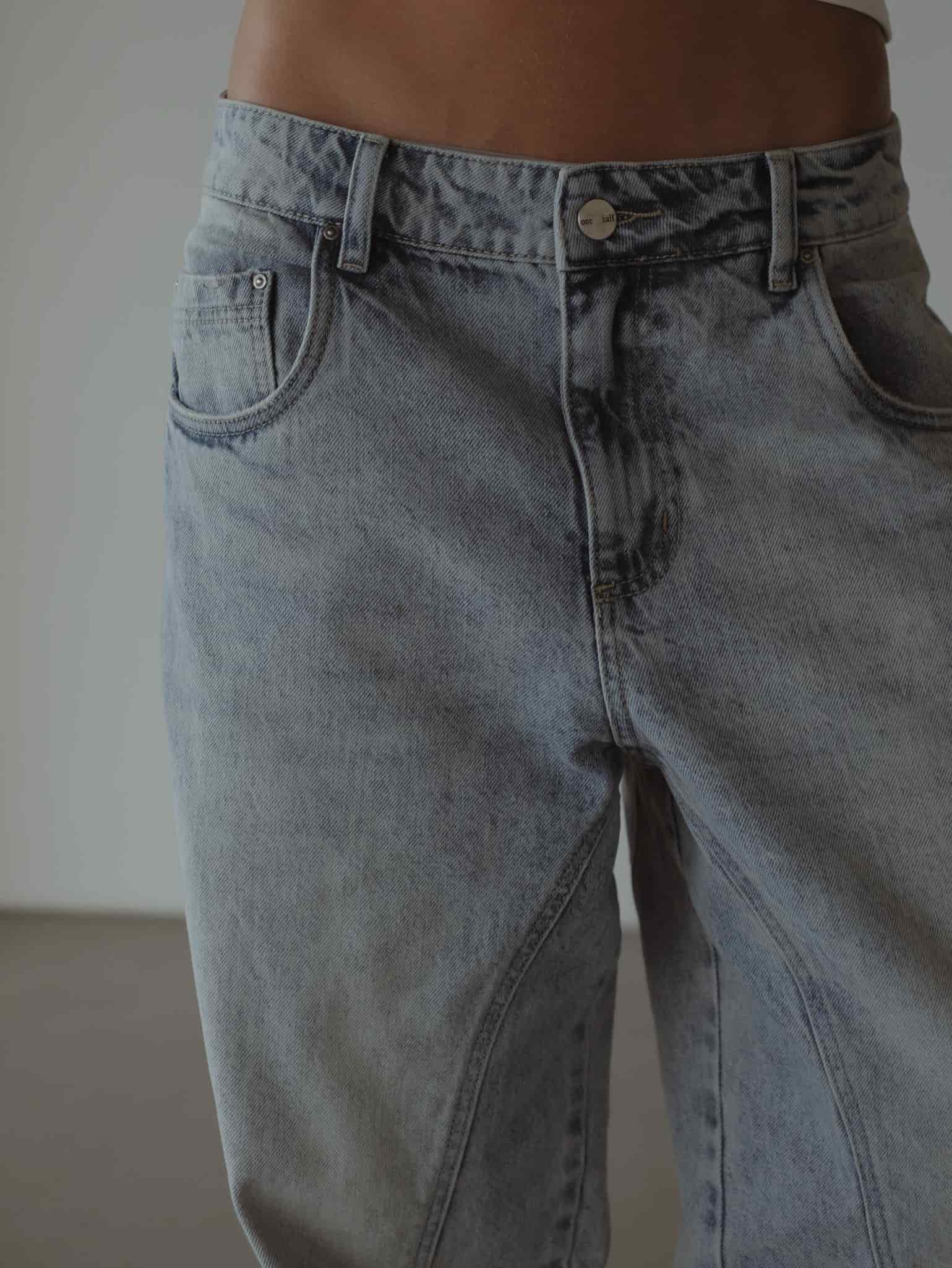 LONG BARREL JEAN - OLD LIGHT BLUE - miniatura 9
