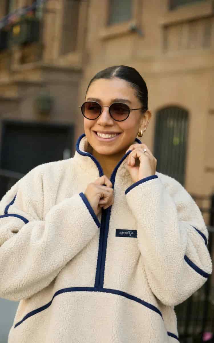 SACO OVEJERO BOXY CREMA - UNISEX - miniatura 4