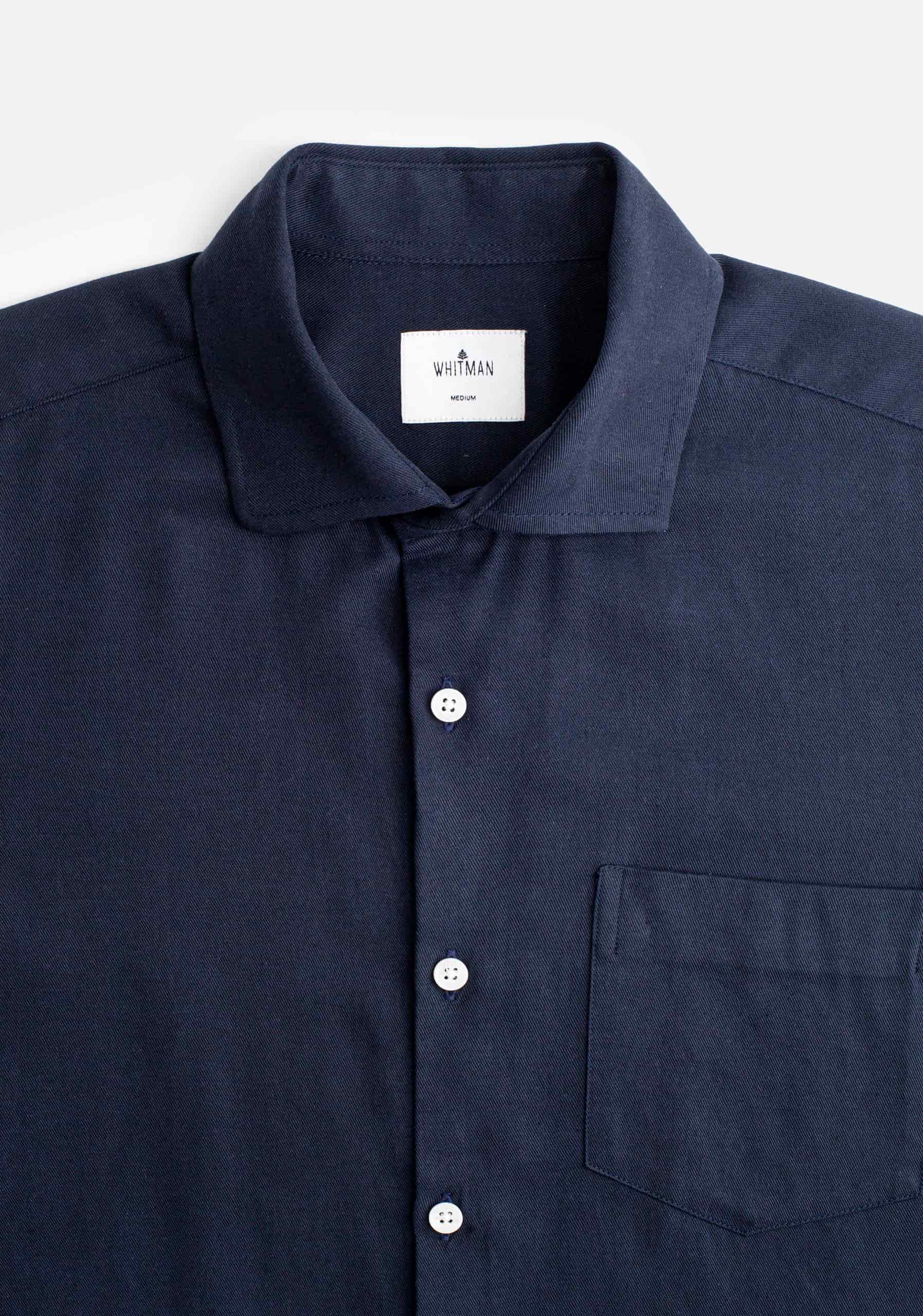 Camisa CF Hamilton Tencel Azul Osc - miniatura 4