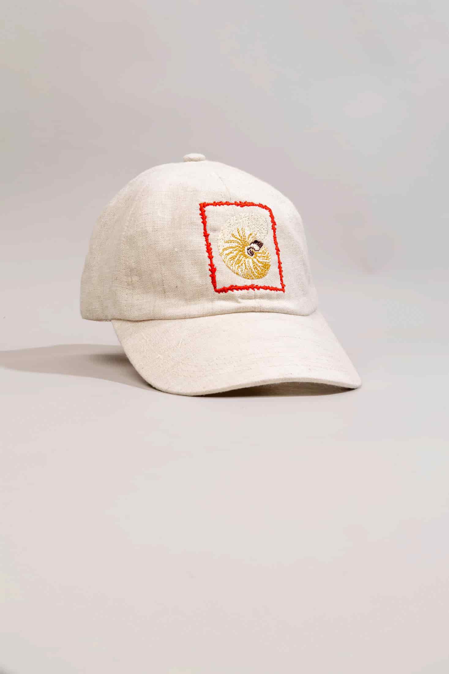 Men's linen cap atlantis embroidered - miniatura 1