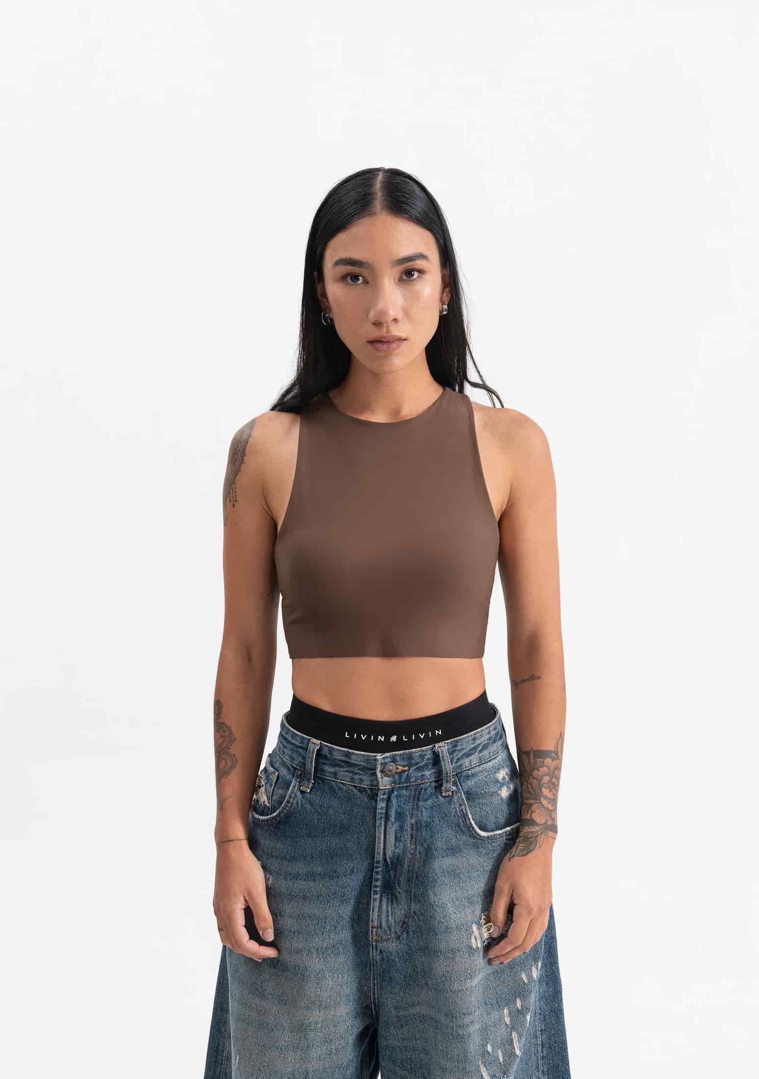 Pure x Livin brown top - miniatura 2