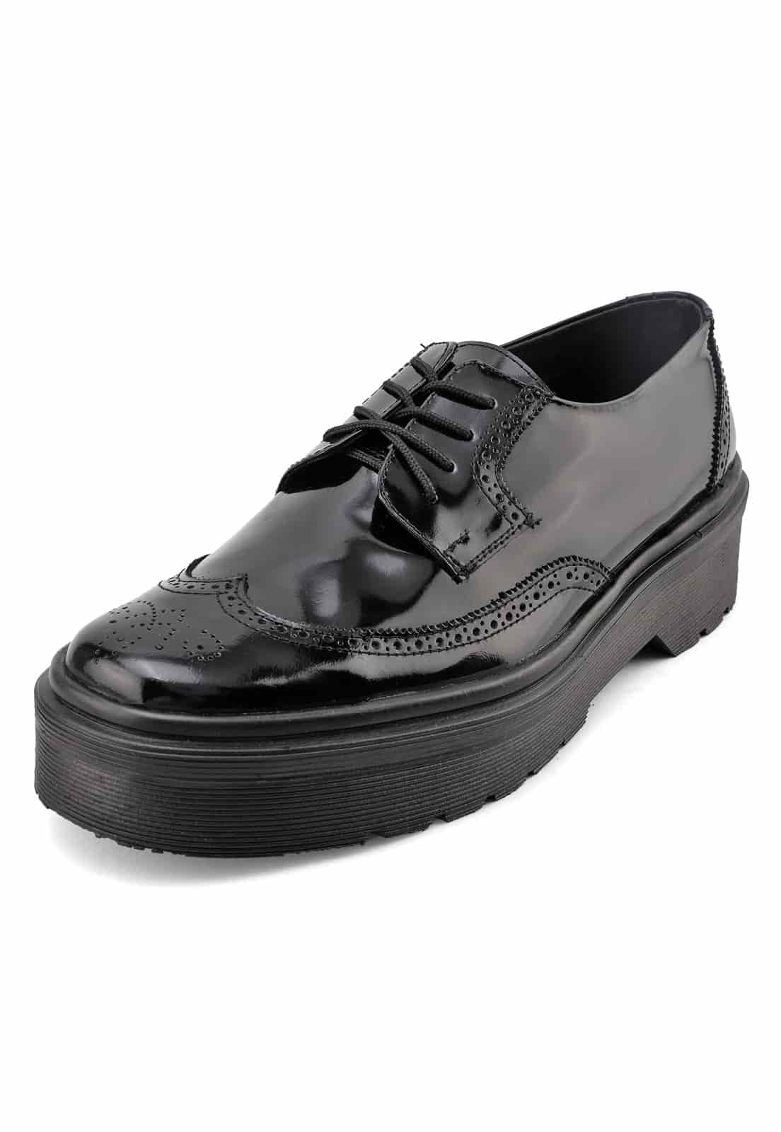 Zapatos oxford negros suela chunky - miniatura 7