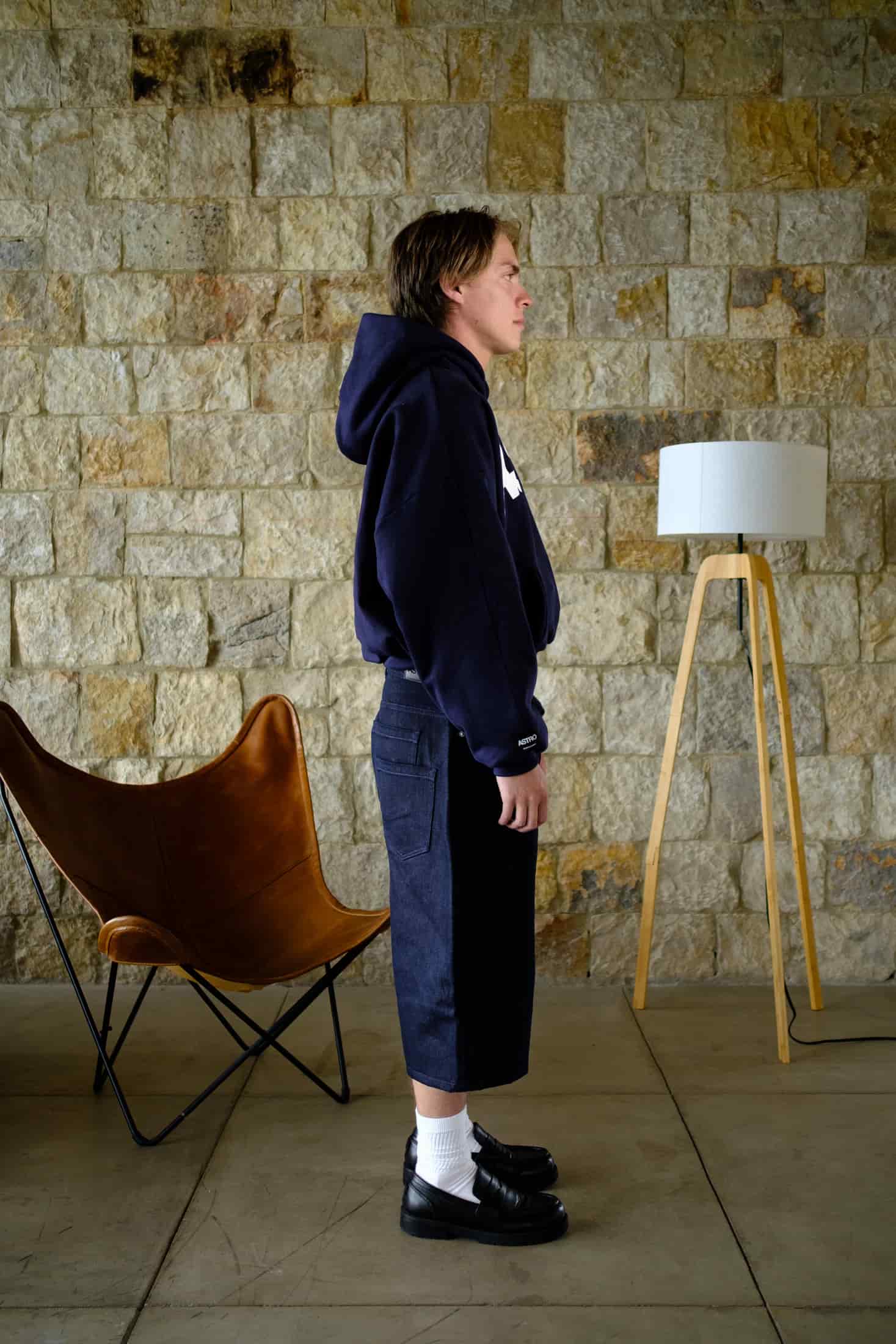 Basics V2 - Deep Navy Hoodie Boxy Fit - miniatura 8