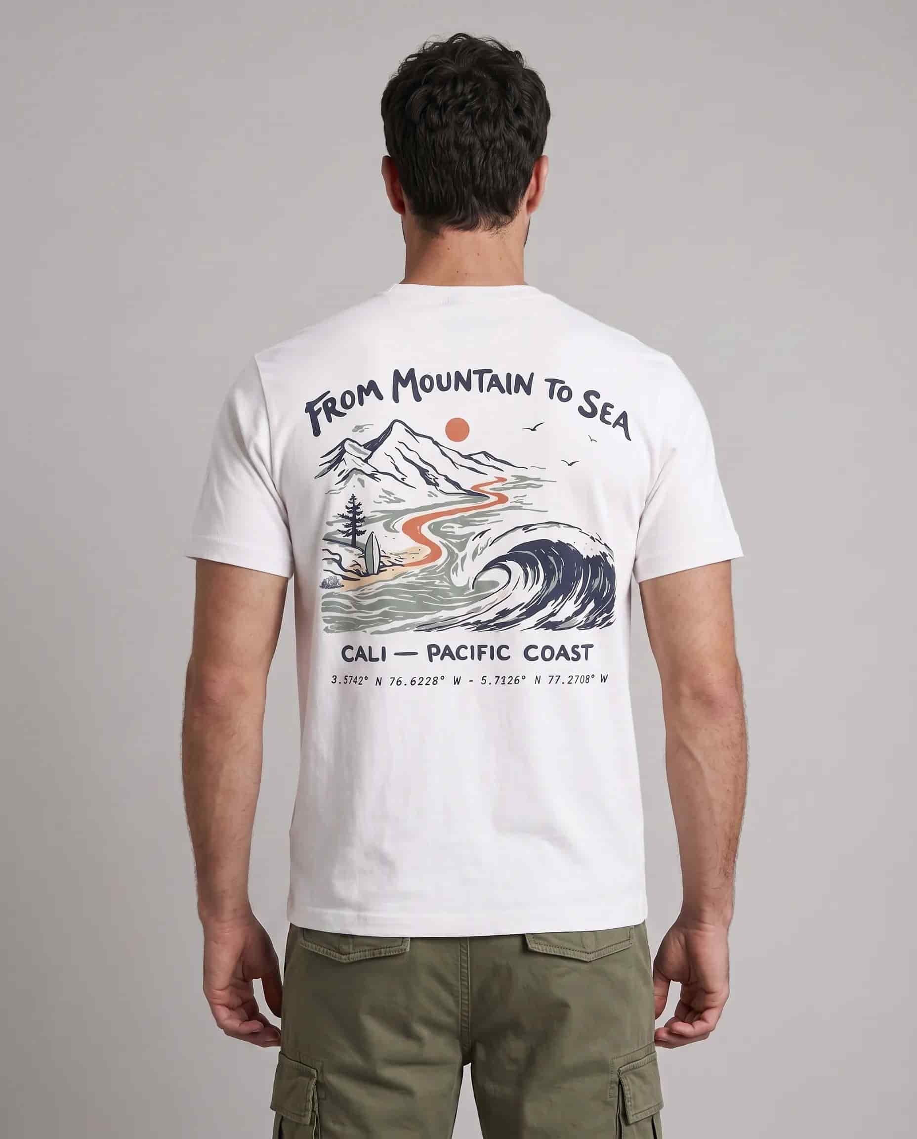 "Mountain to Sea" Graphic Organic Cotton Tee - miniatura 2