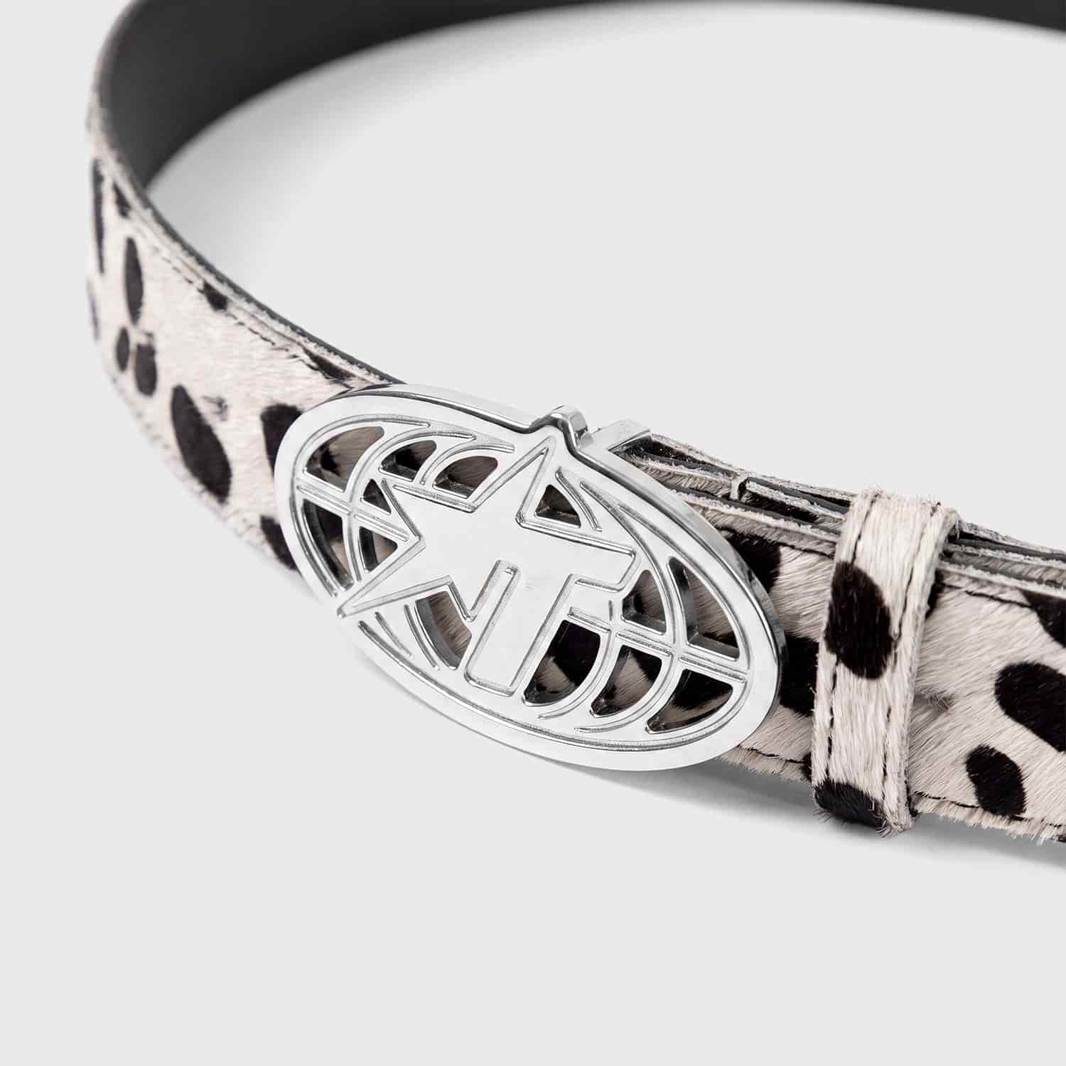 Cow Texture Belt - Black/White - miniatura 2