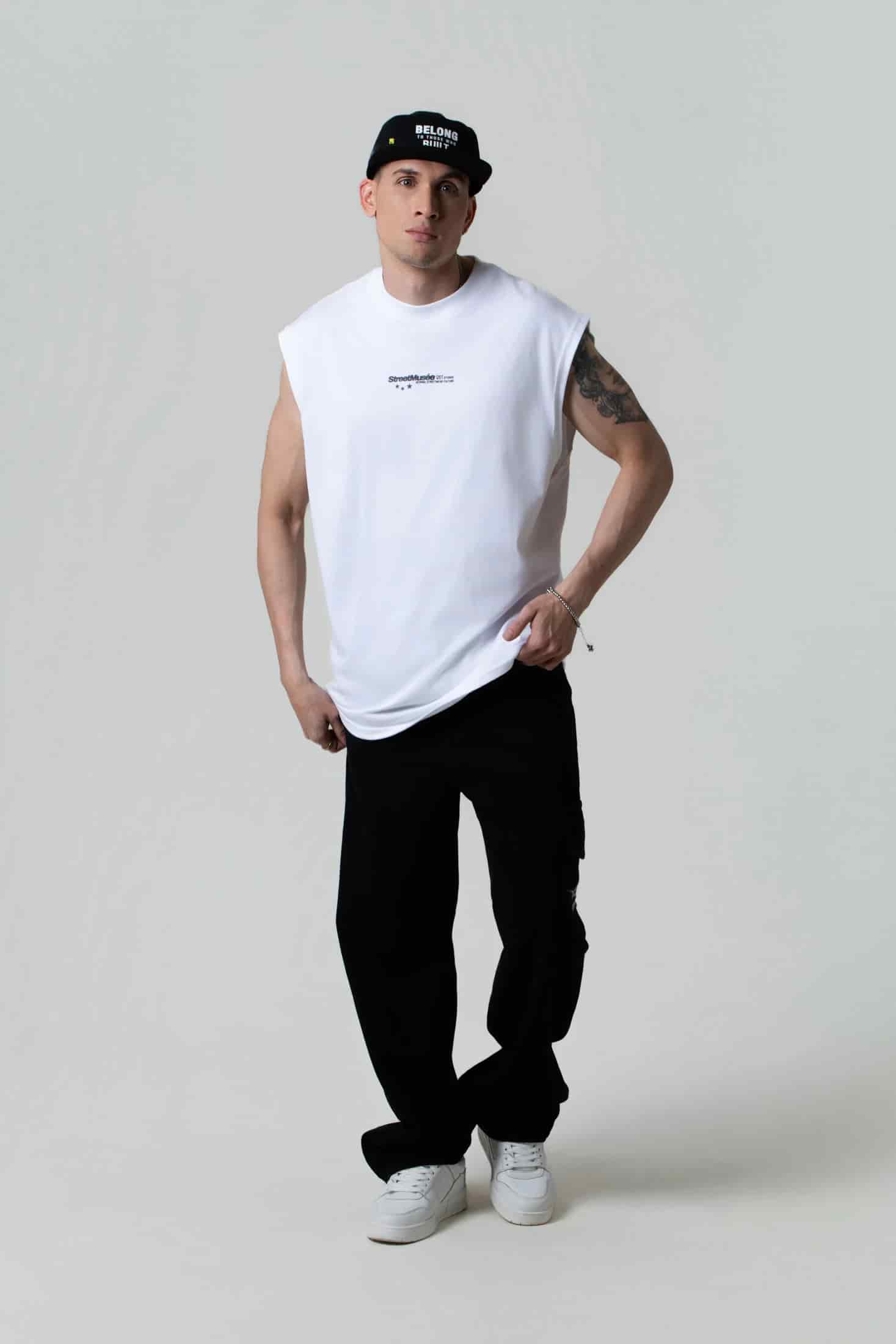 CAMISETA MANGA SISA COLOR BLANCO OPTICO - miniatura 2