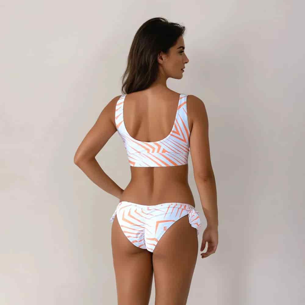 Set Vestido de Baño Rayas Naranja - miniatura 4