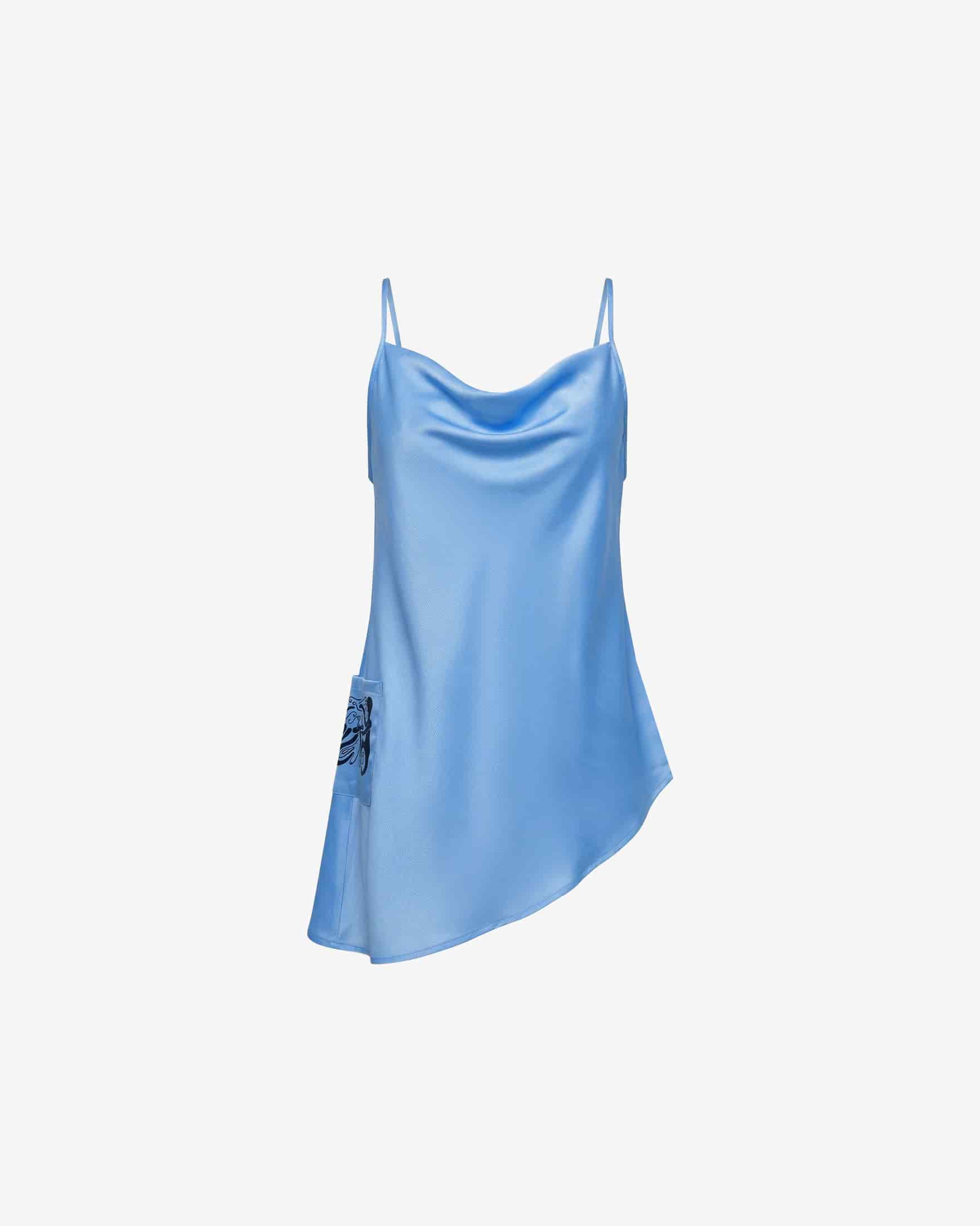 Conversation Cowl Cami Top - Blue - miniatura 1