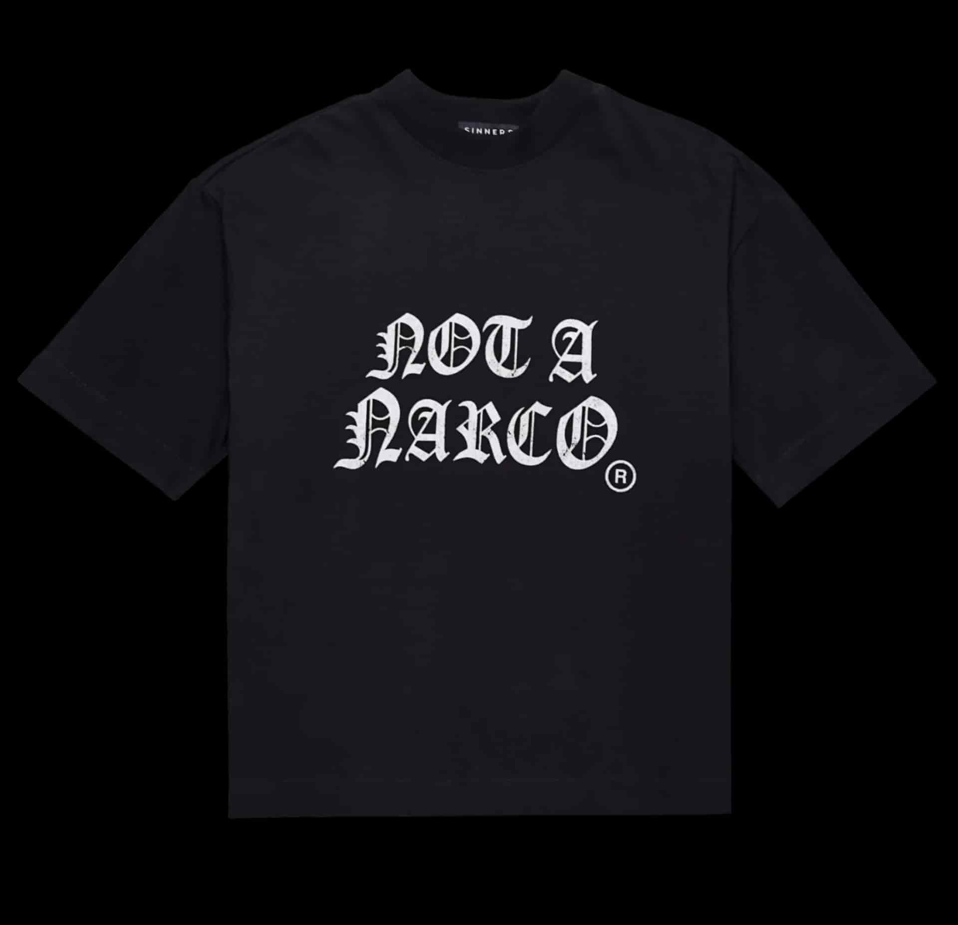 NOT A NARCO BLACK T-SHIRT - miniatura 1