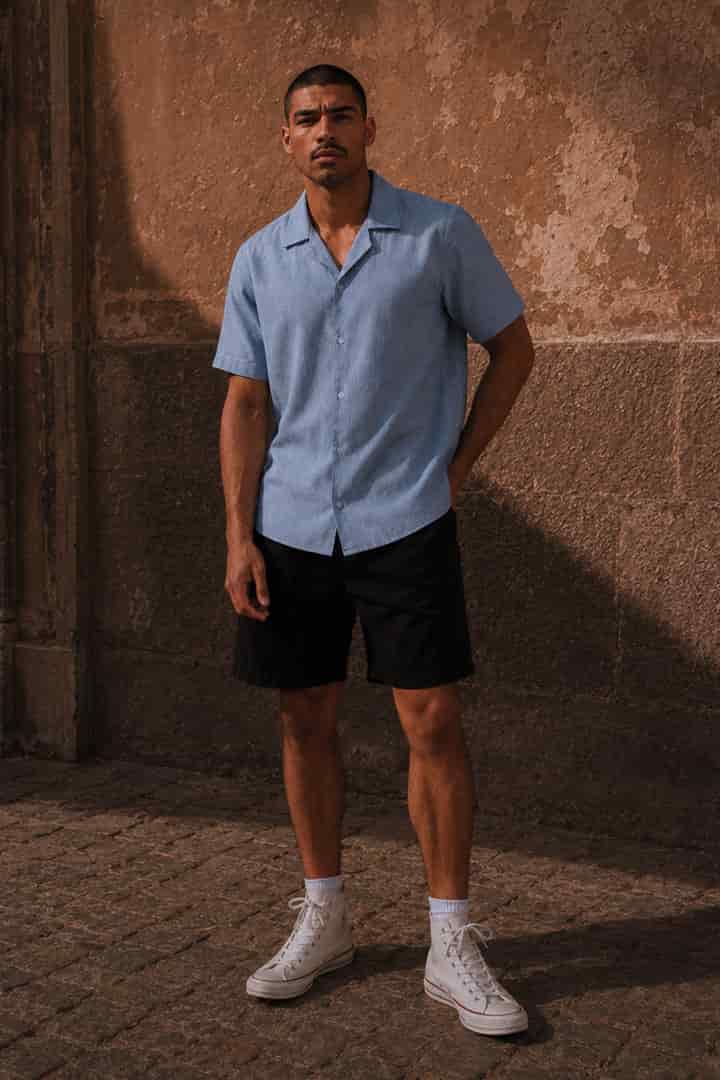 Camisa mini rayas azules - miniatura 1