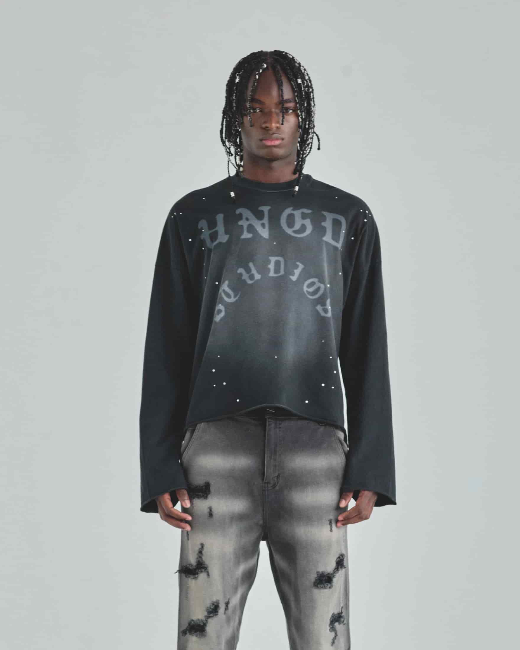 Act 1 UNDGD Long Sleeve Tshirt Burnt Black - miniatura 2