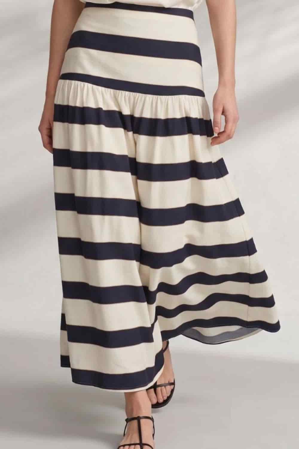 Falda andalucia ivory  navy - miniatura 1