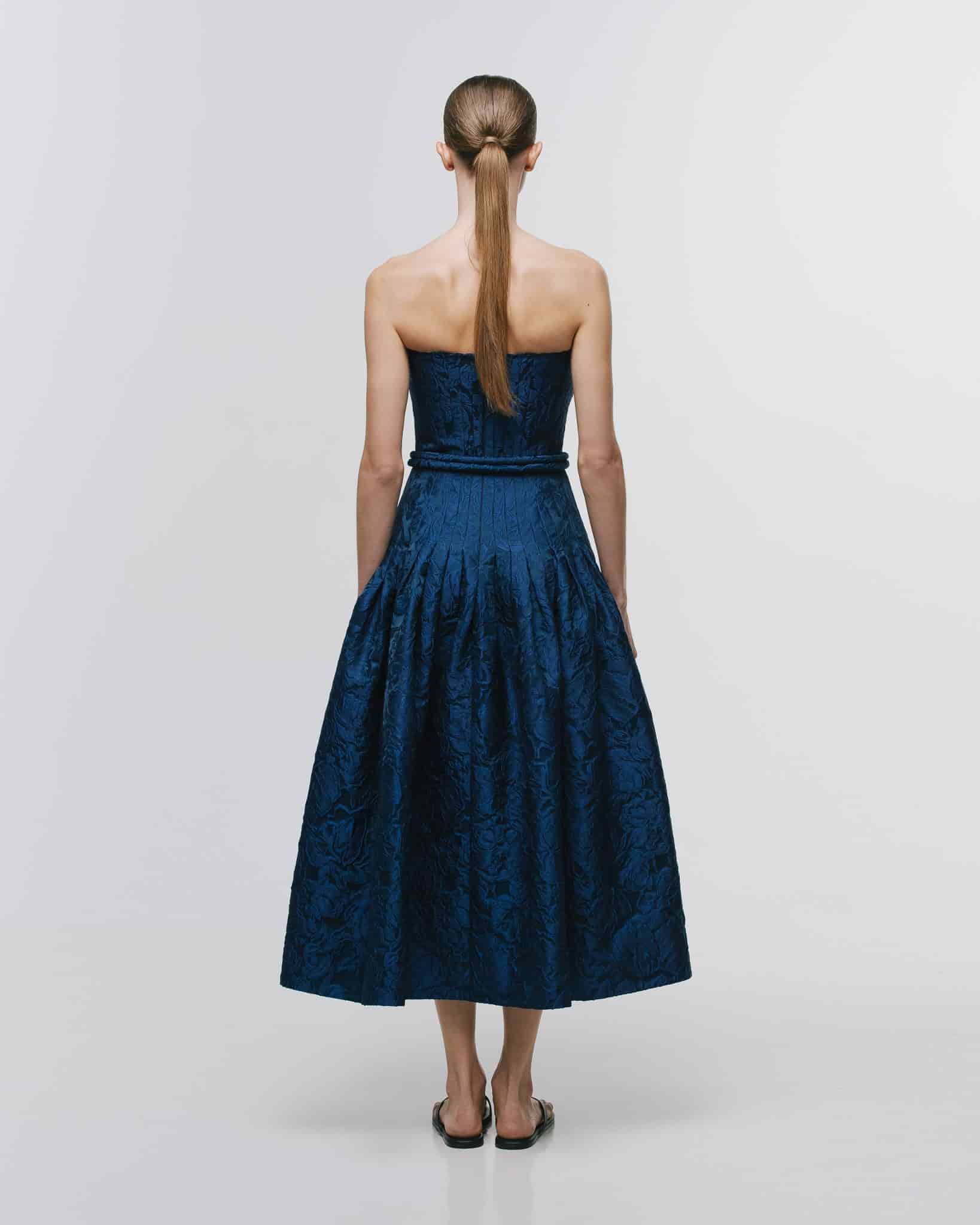 'CAMELIA' MIDI DRESS WITH BELT - miniatura 5