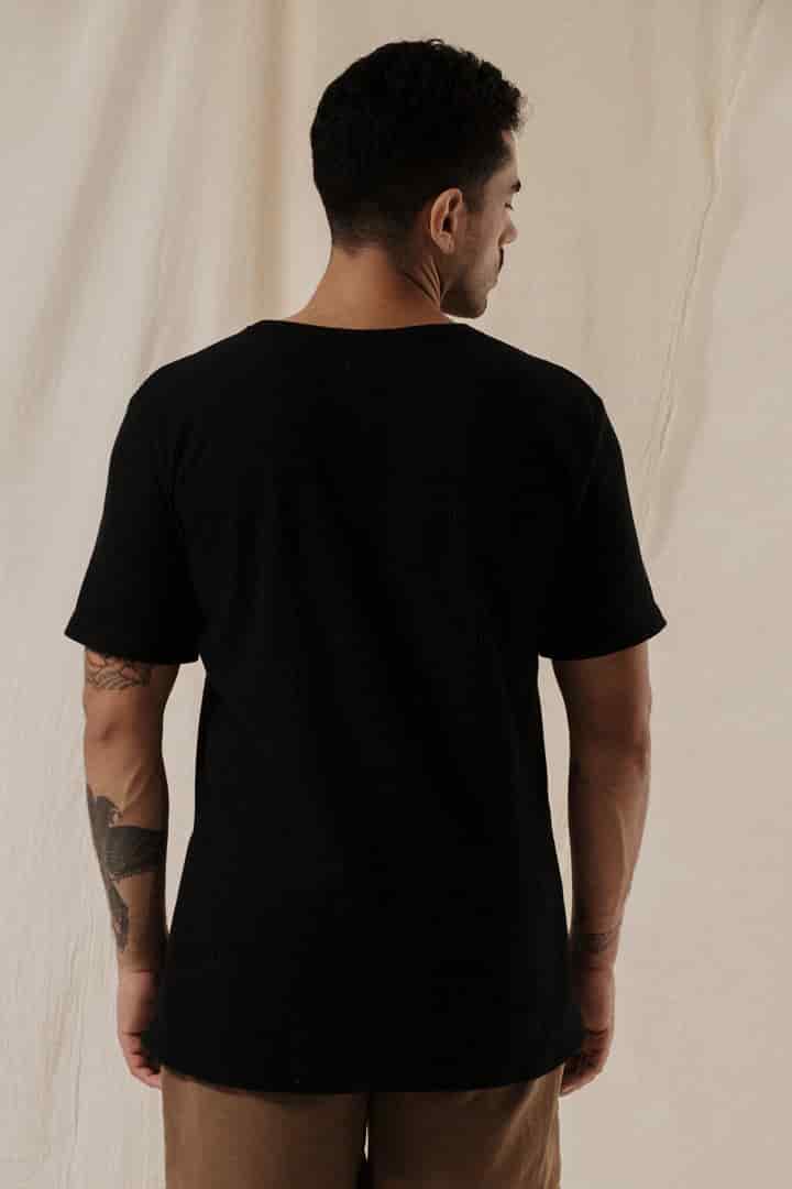 Camiseta texturizada negra - miniatura 6