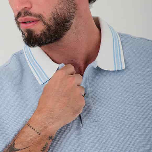 SUETER TIPO POLO MODA HOMBRE - miniatura 2