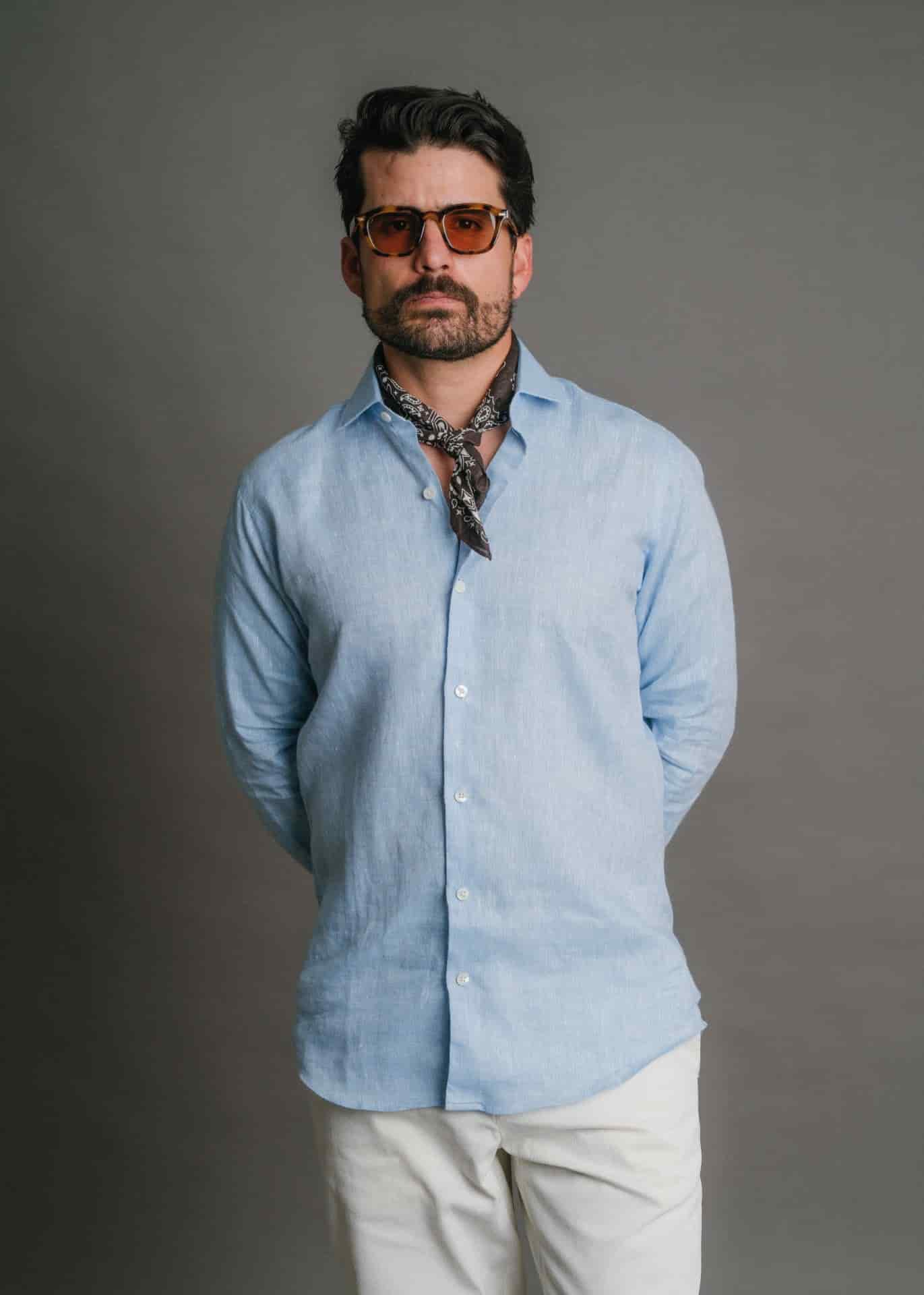 Camisa Provenza Azul Clara - miniatura 3