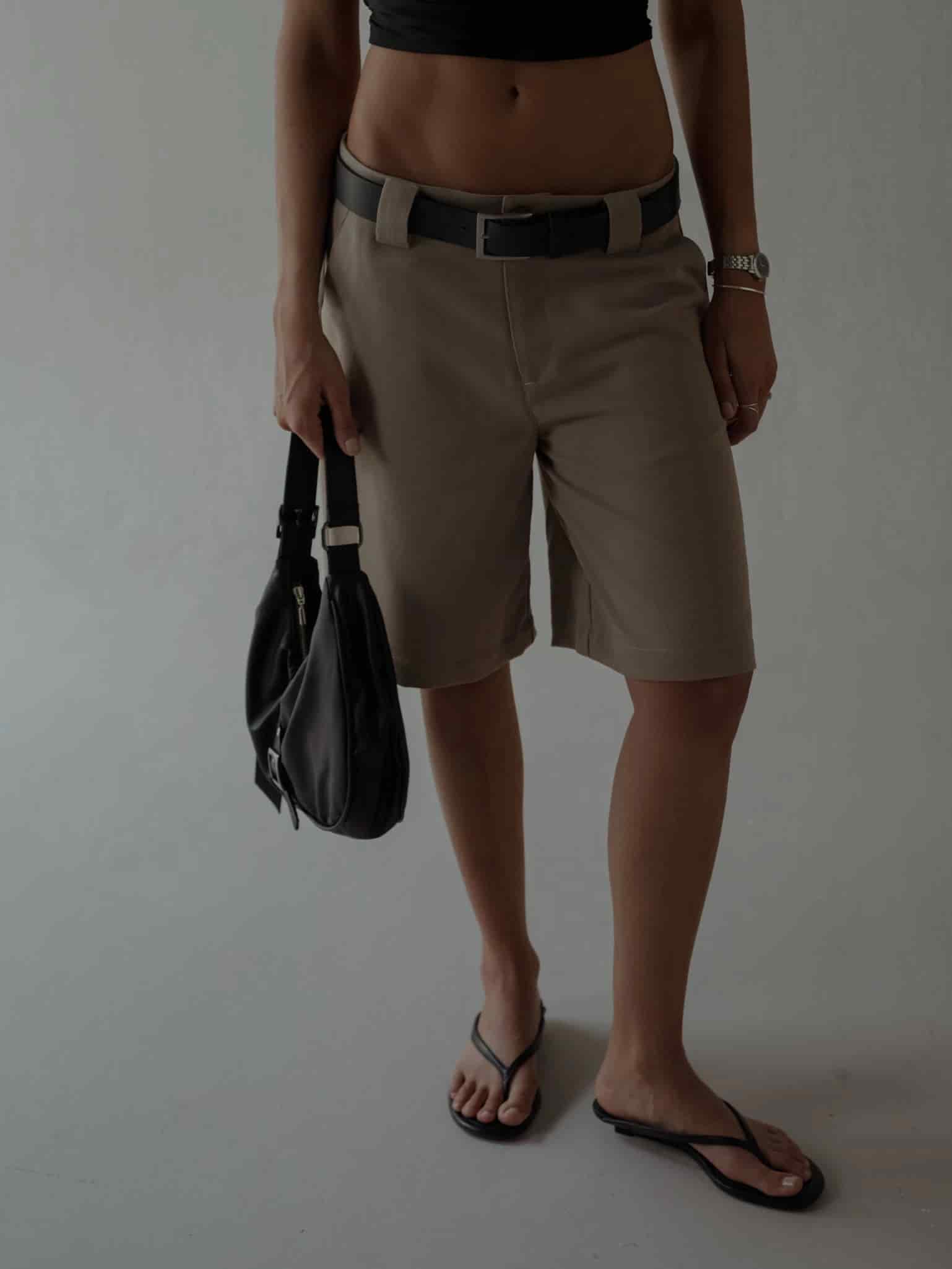 LONG CLASSIC SHORTS - TAUPE - miniatura 4