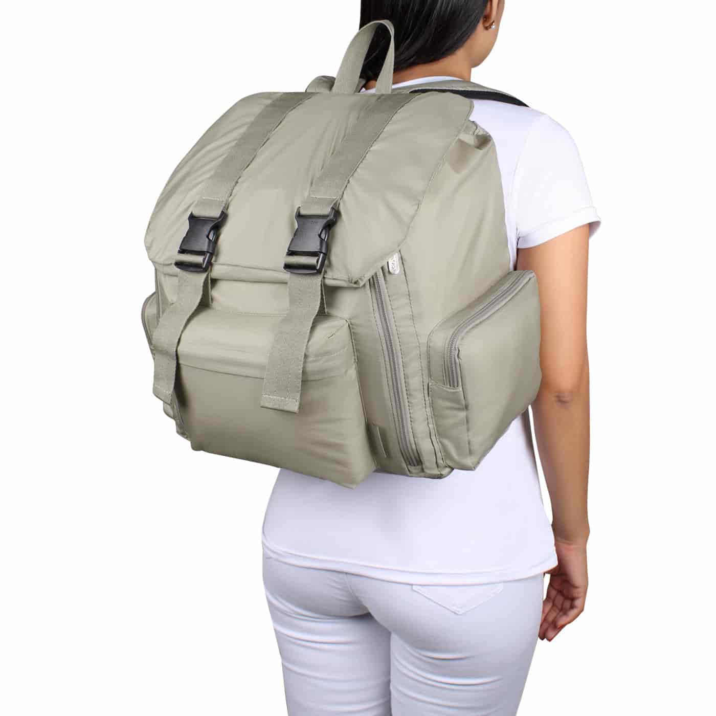 Morral Mochilero Pequeno Citybags Beige - miniatura 6