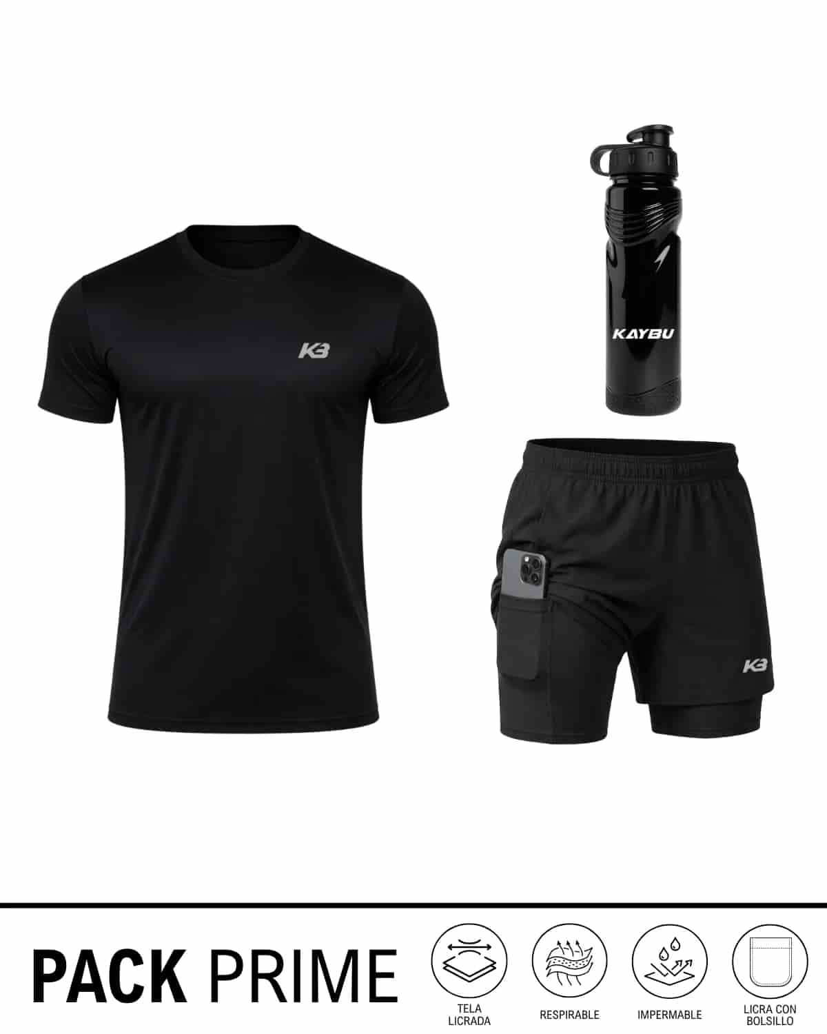 Pack Prime Franela y Pantaloneta + Termo | KBMEN RF.410 - miniatura 2