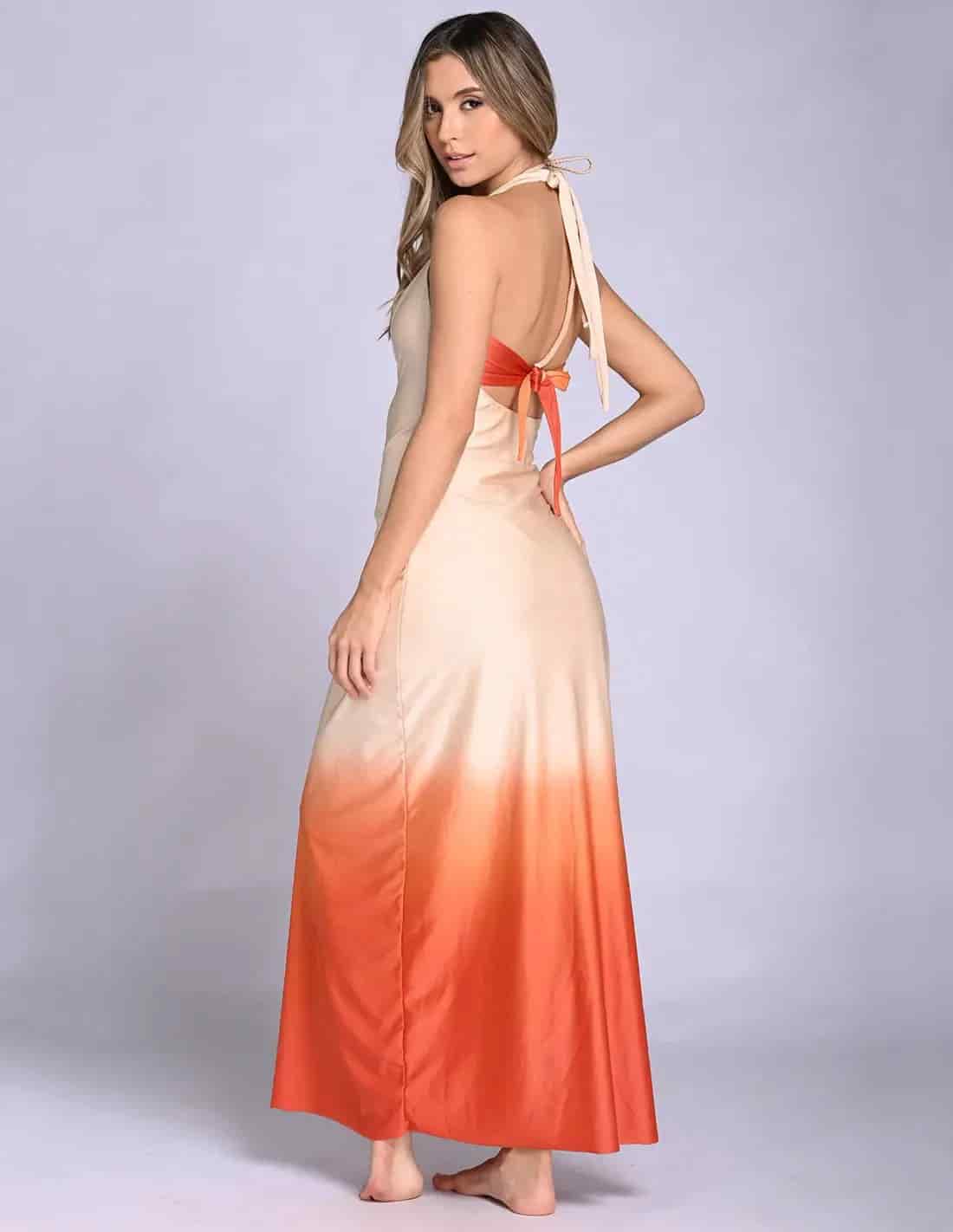 Vestido Satori Sand + Orange + Red - miniatura 2