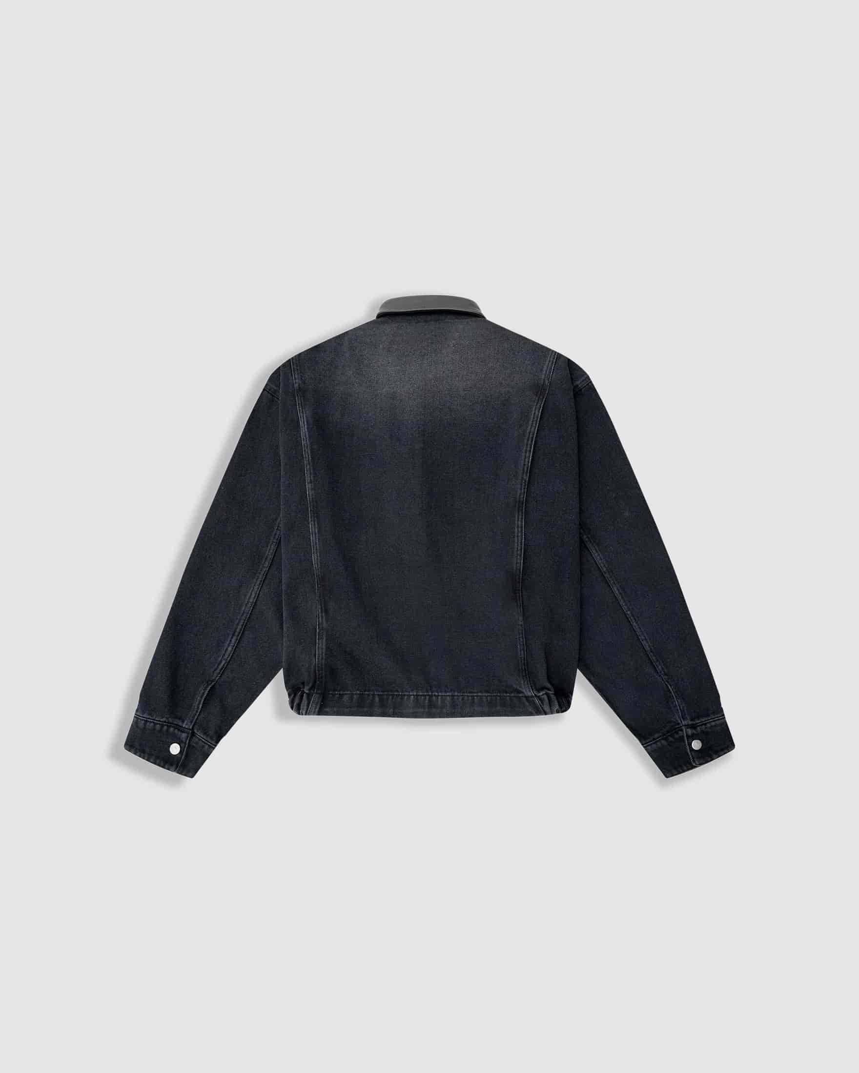 Aviator Denim Jacket - Negro Desgastado - miniatura 7