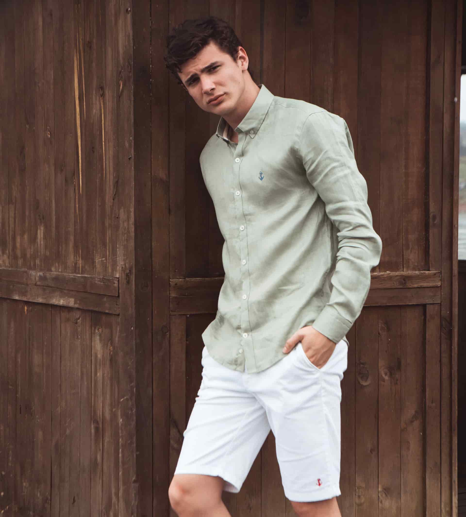Camisa Lino Verde - miniatura 4