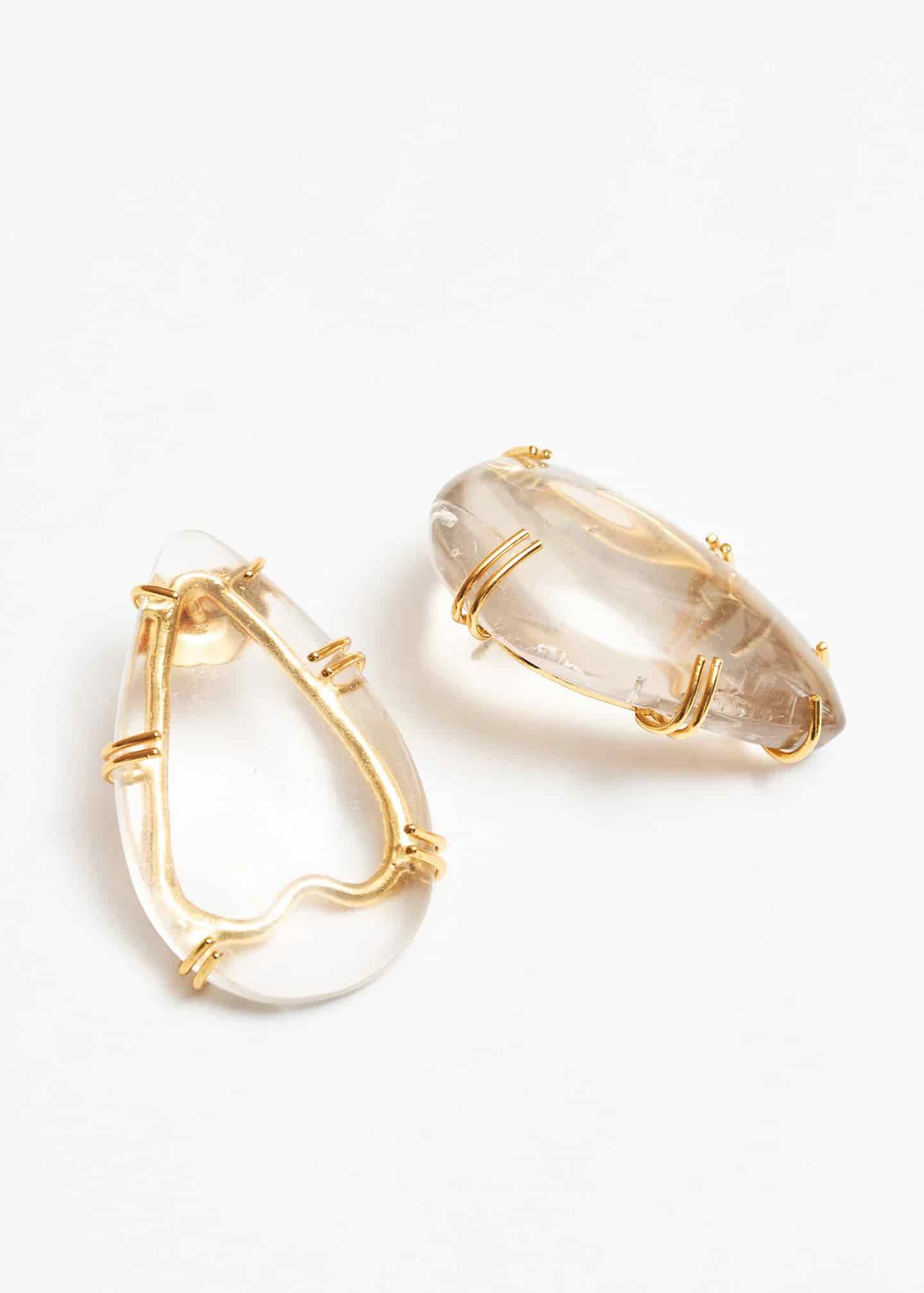 Aretes Cuarzo Pétalo - miniatura 1