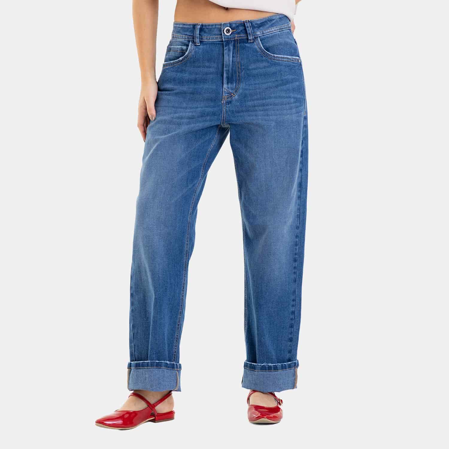 Straight Fit Jeans Mid Blue - miniatura 7