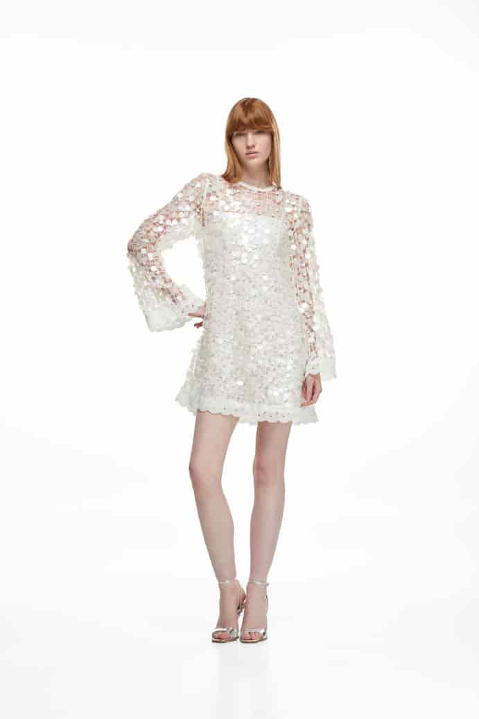 ECLIPSE MINI DRESS WHITE - miniatura 1