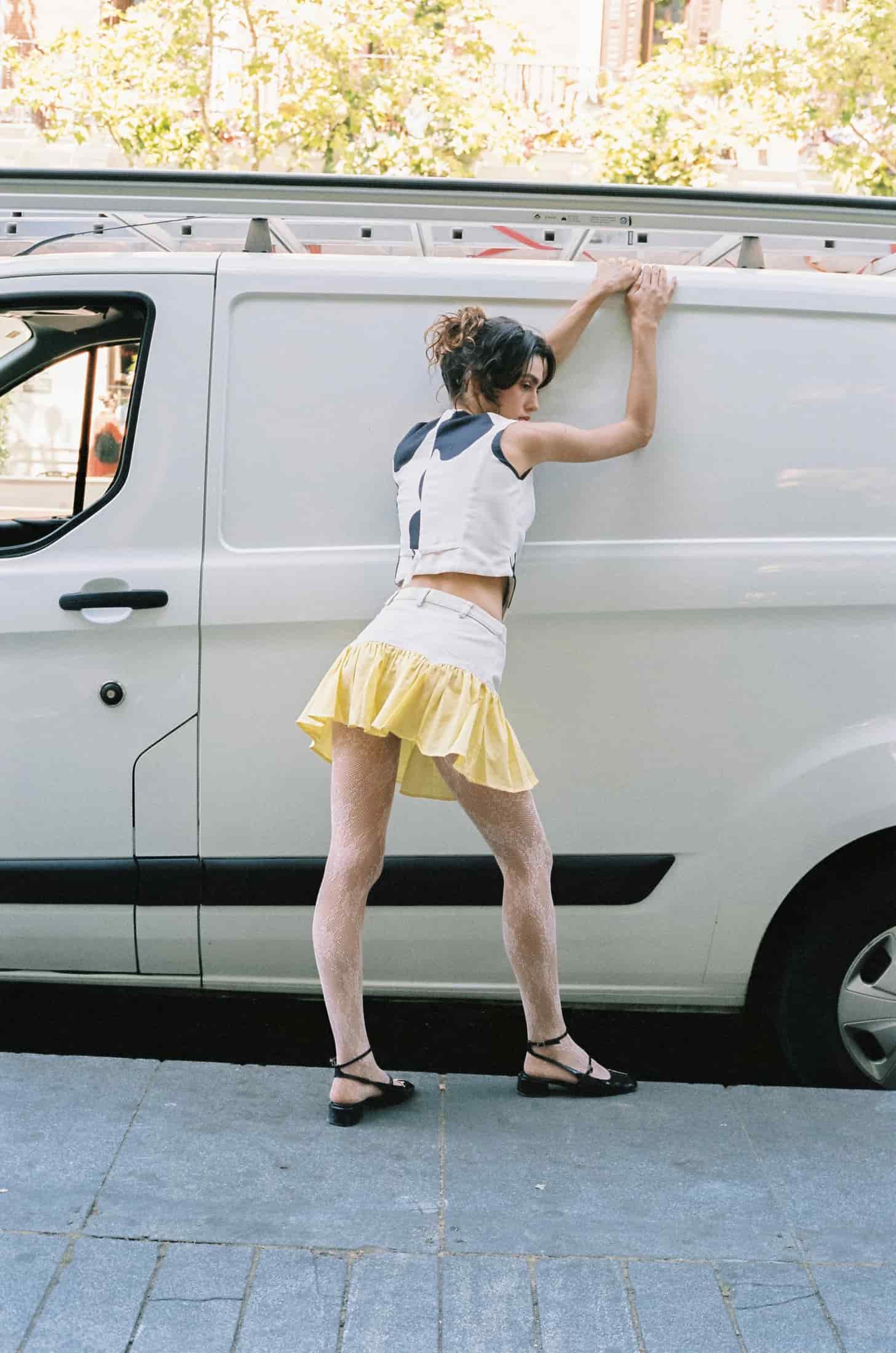 SAND STRIPE MINI SKIRT (SUNNY) - miniatura 3