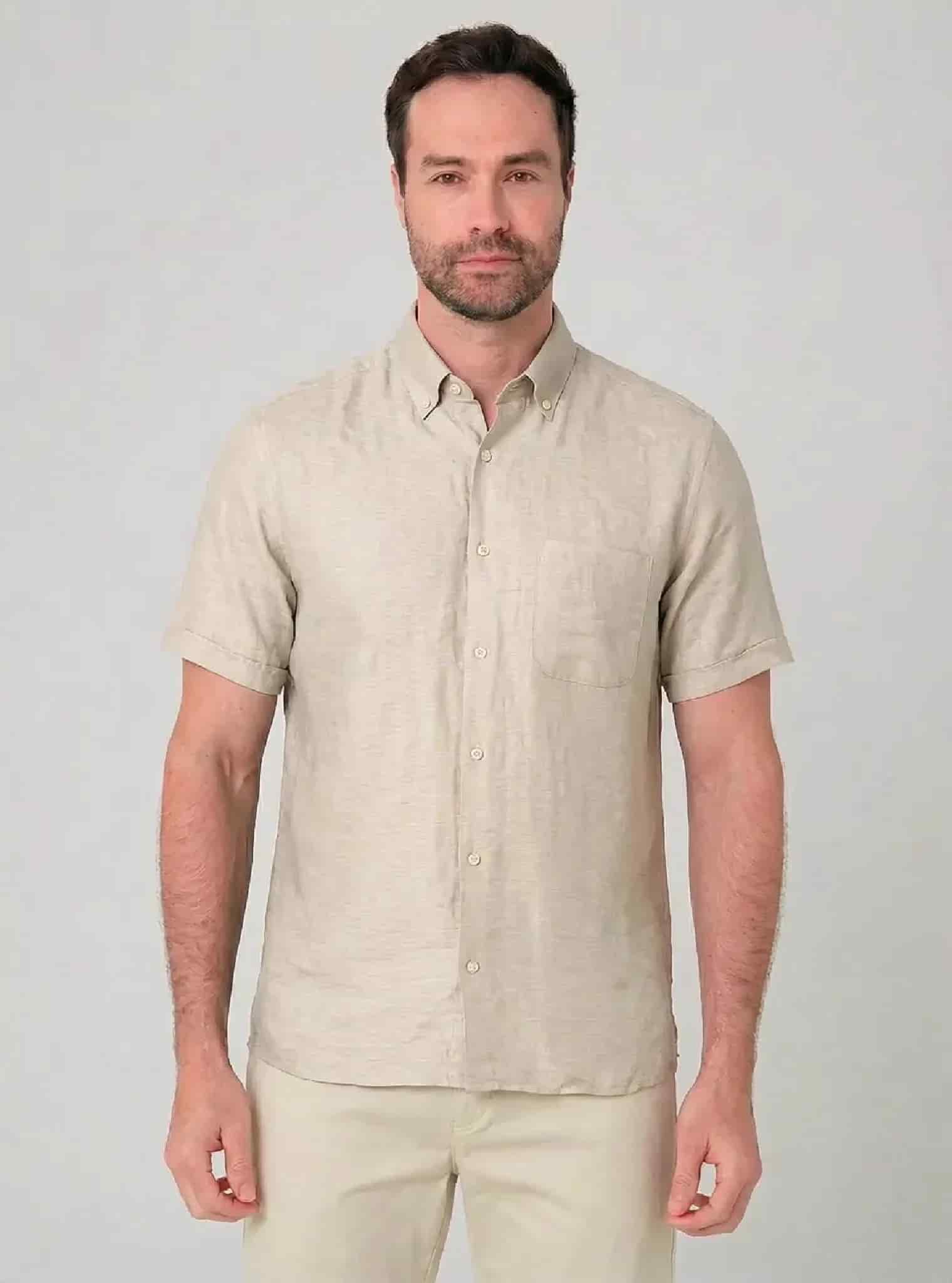 Camisa con bolsillo manga corta para hombre Jon Sonen 027225037 - miniatura 6