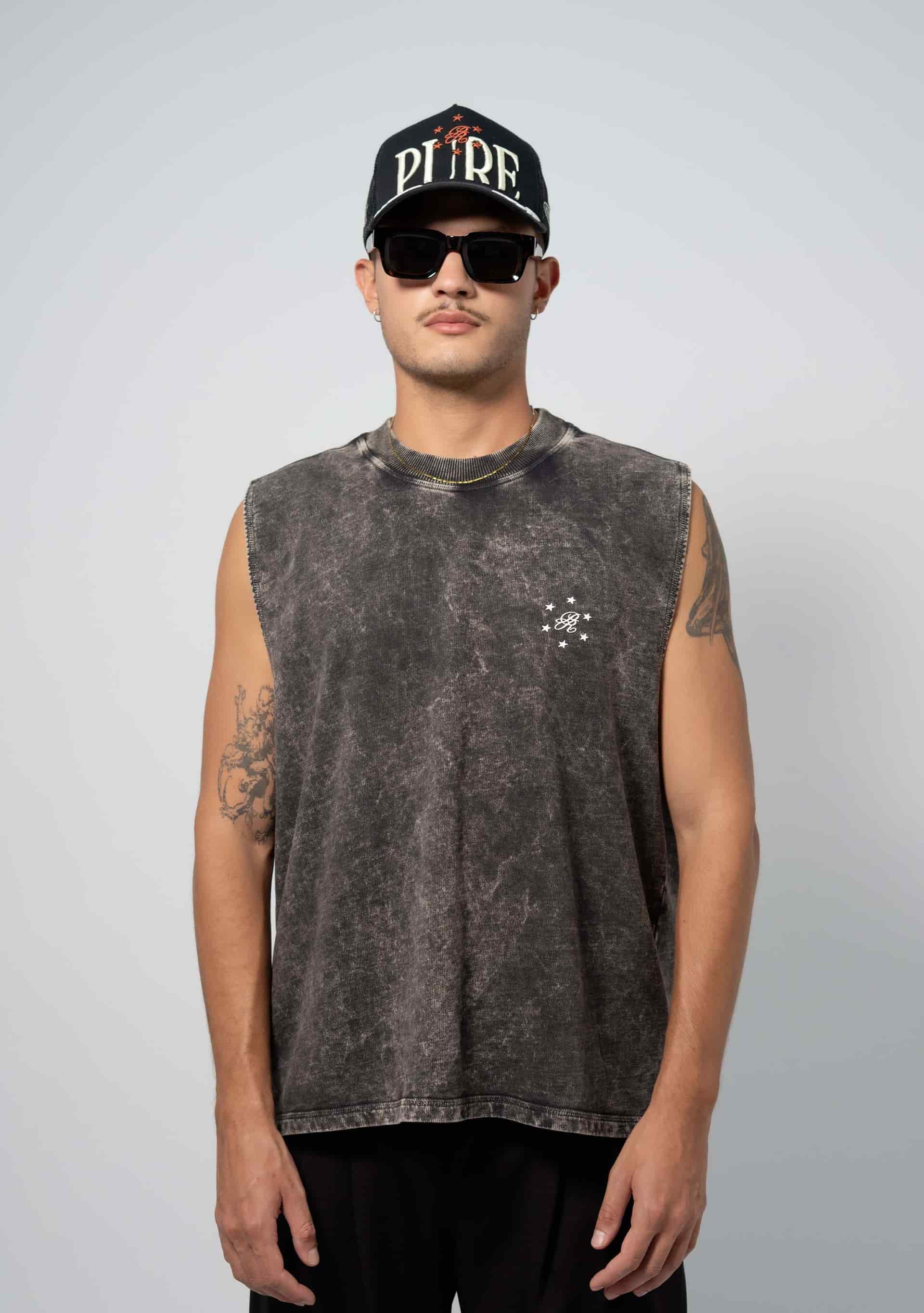 Still Hungry Washed Gray Tank Top - miniatura 1