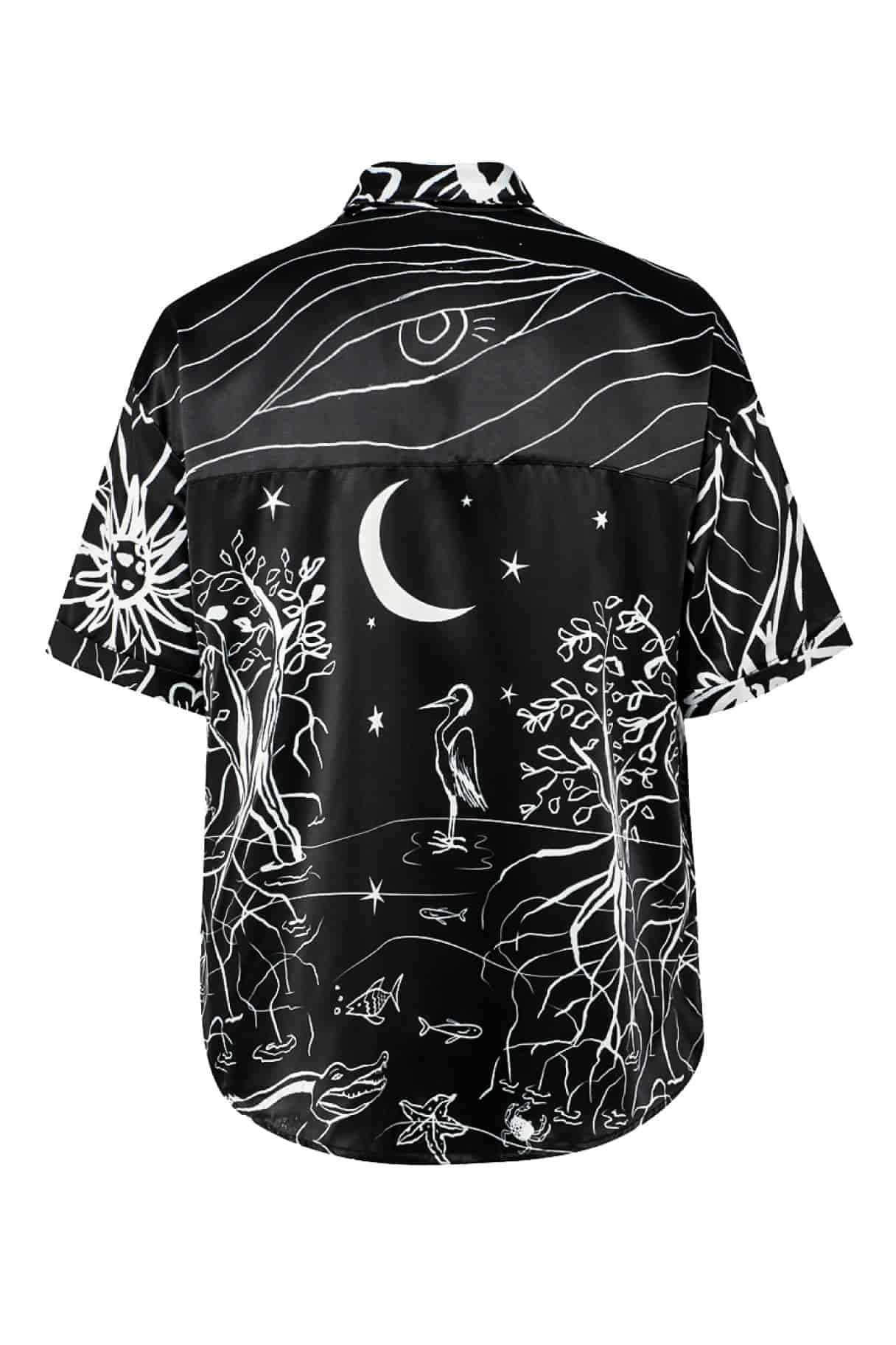 Camisa Manga corta Unisex / Ilustración Mar y Manglar - miniatura 3