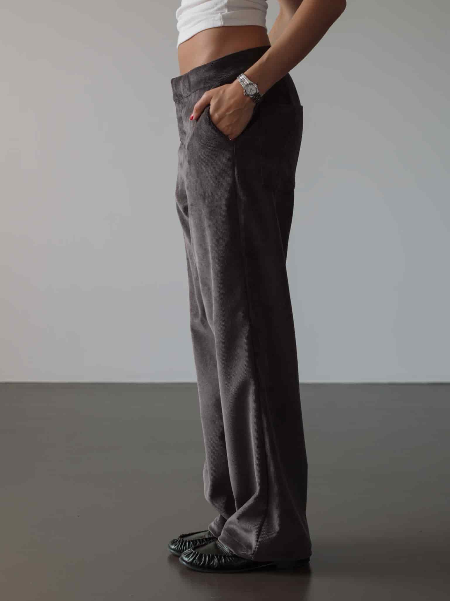 CORD STRAIGHT TROUSER - DEEP BROWN - miniatura 7