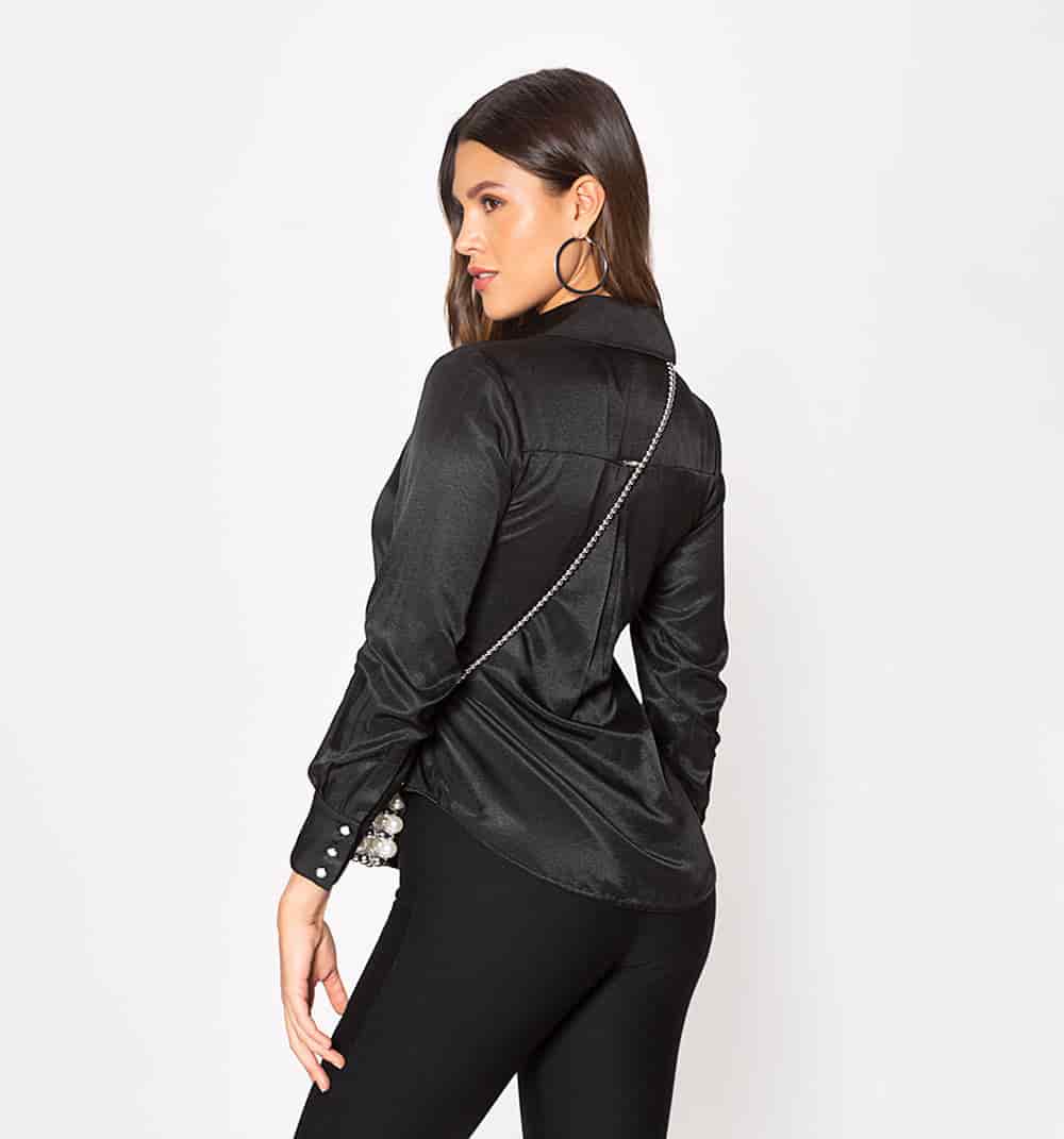 Blusa camisera manga larga con insumo de - miniatura 5