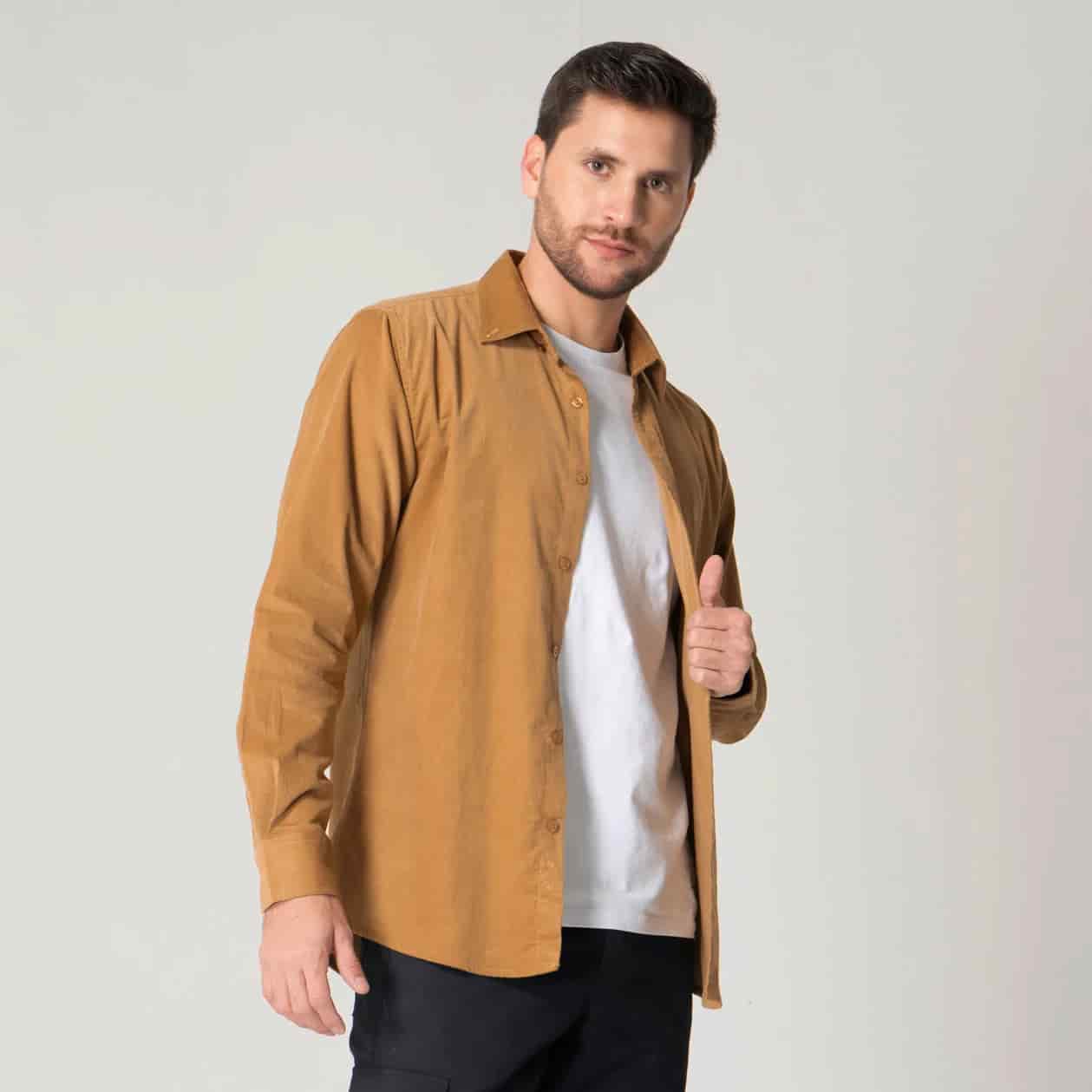 Camisa Slim Unicolor Manga Larga Ford - miniatura 10